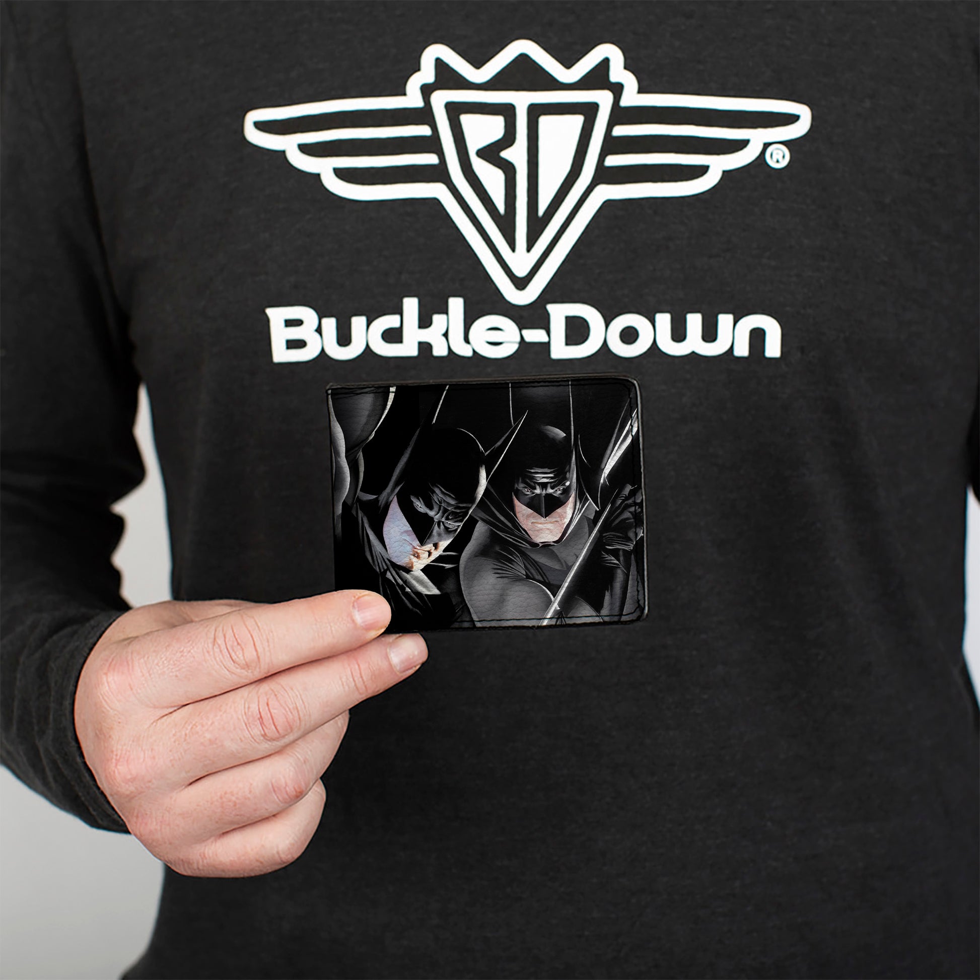 Bi-Fold Wallet - Batman 4-Vivid Action Poses Black Bi-Fold Wallets DC Comics