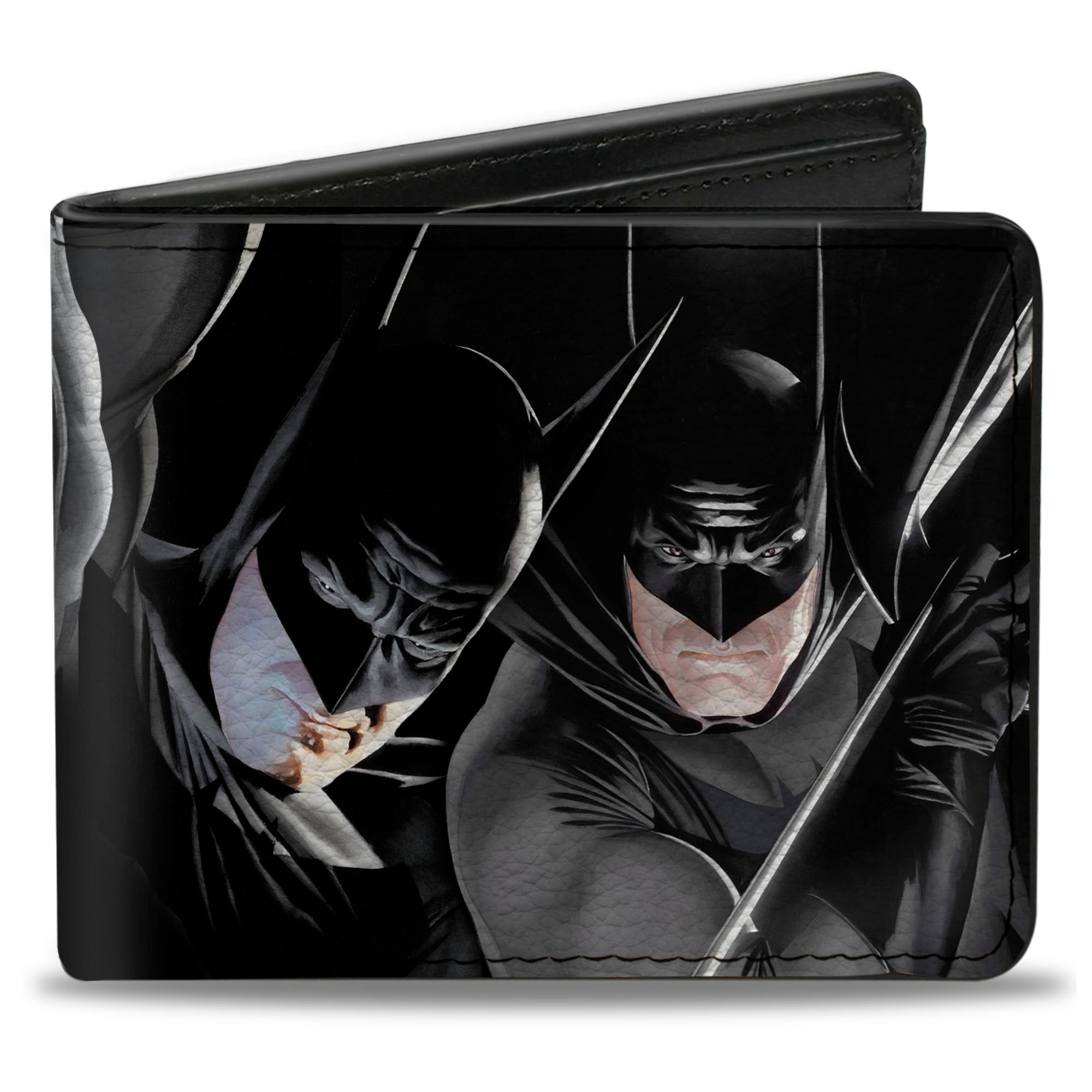 Bi-Fold Wallet - Batman 4-Vivid Action Poses Black Bi-Fold Wallets DC Comics