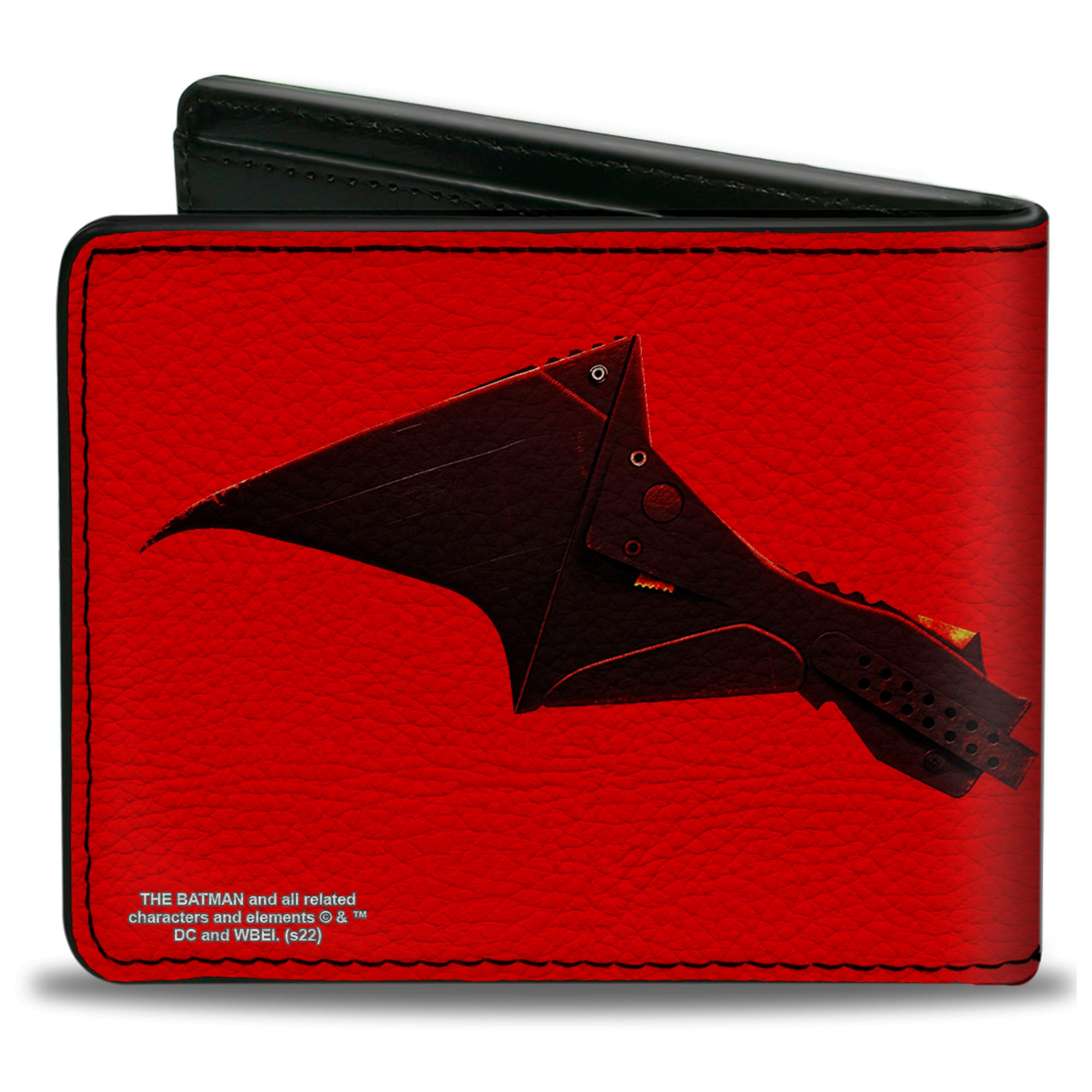 Bi-Fold Wallet - The Batman Movie Bat Wings Weathered Red Black Bi-Fold Wallets DC Comics