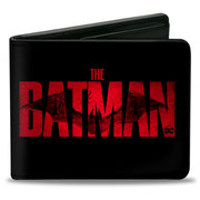 Bi-Fold Wallet - THE BATMAN Movie Bat Title Weathered Black Red Bi-Fold Wallets DC Comics