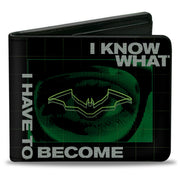 Bi-Fold Wallet - The Batman Movie Riddler I KNOW WHAT I HAVE TO BECOME Black Green White Bi-Fold Wallets DC Comics