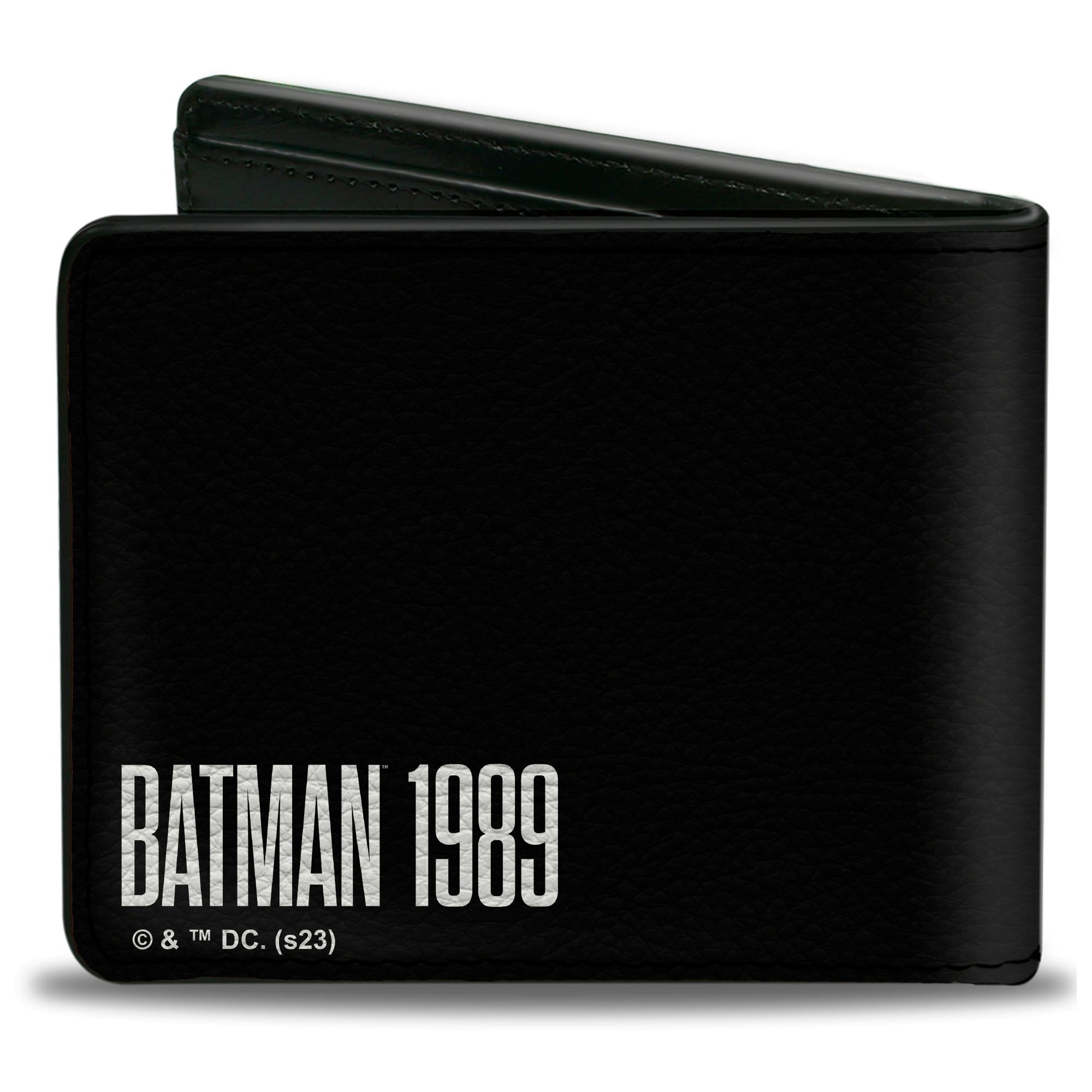 Bi-Fold Wallet - BATMAN 1989 Batmobile Text Black/White/Blue Bi-Fold Wallets DC Comics