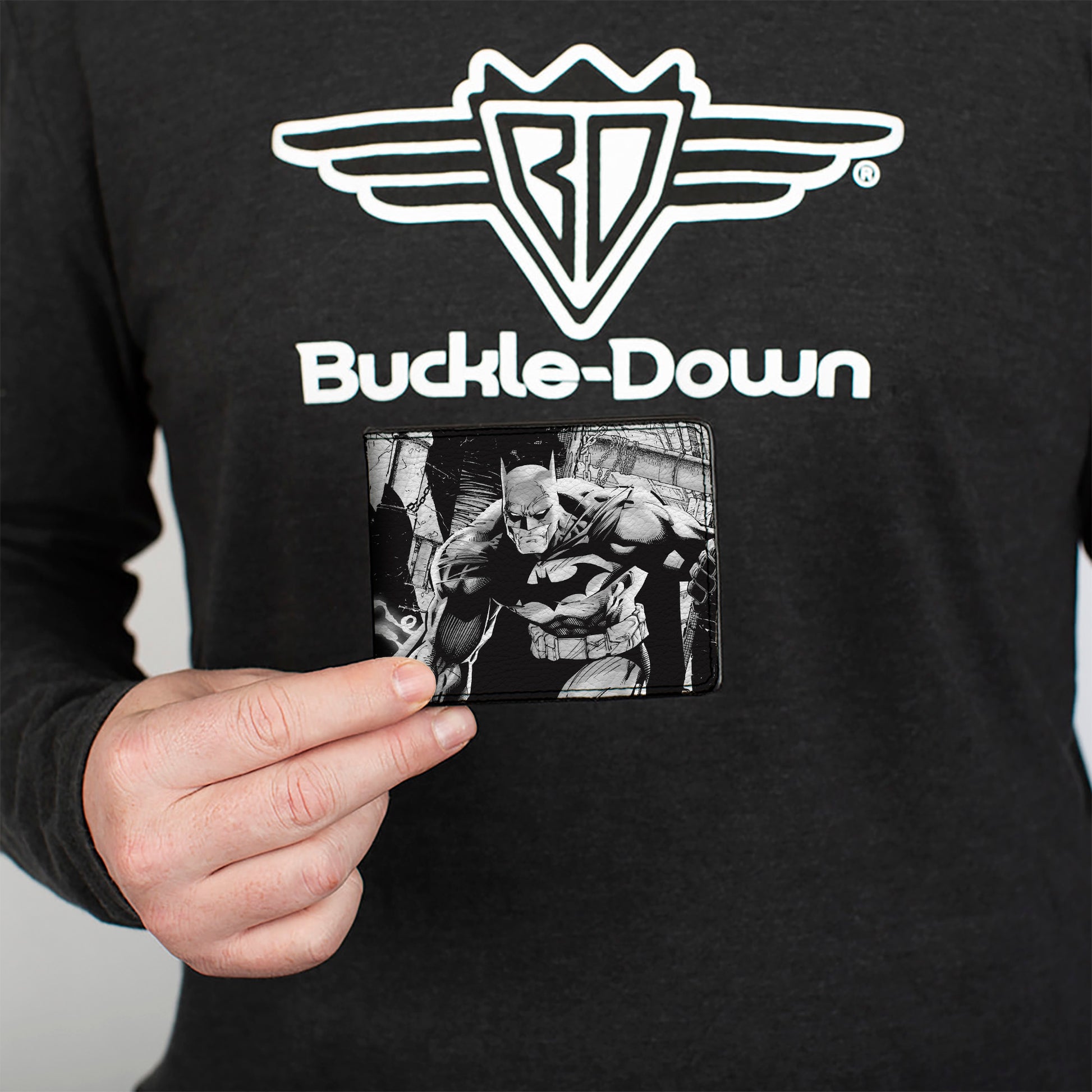 Bi-Fold Wallet - Batman Jim Lee Hush Chain and Grappling Hook Pencils White/Black Bi-Fold Wallets DC Comics