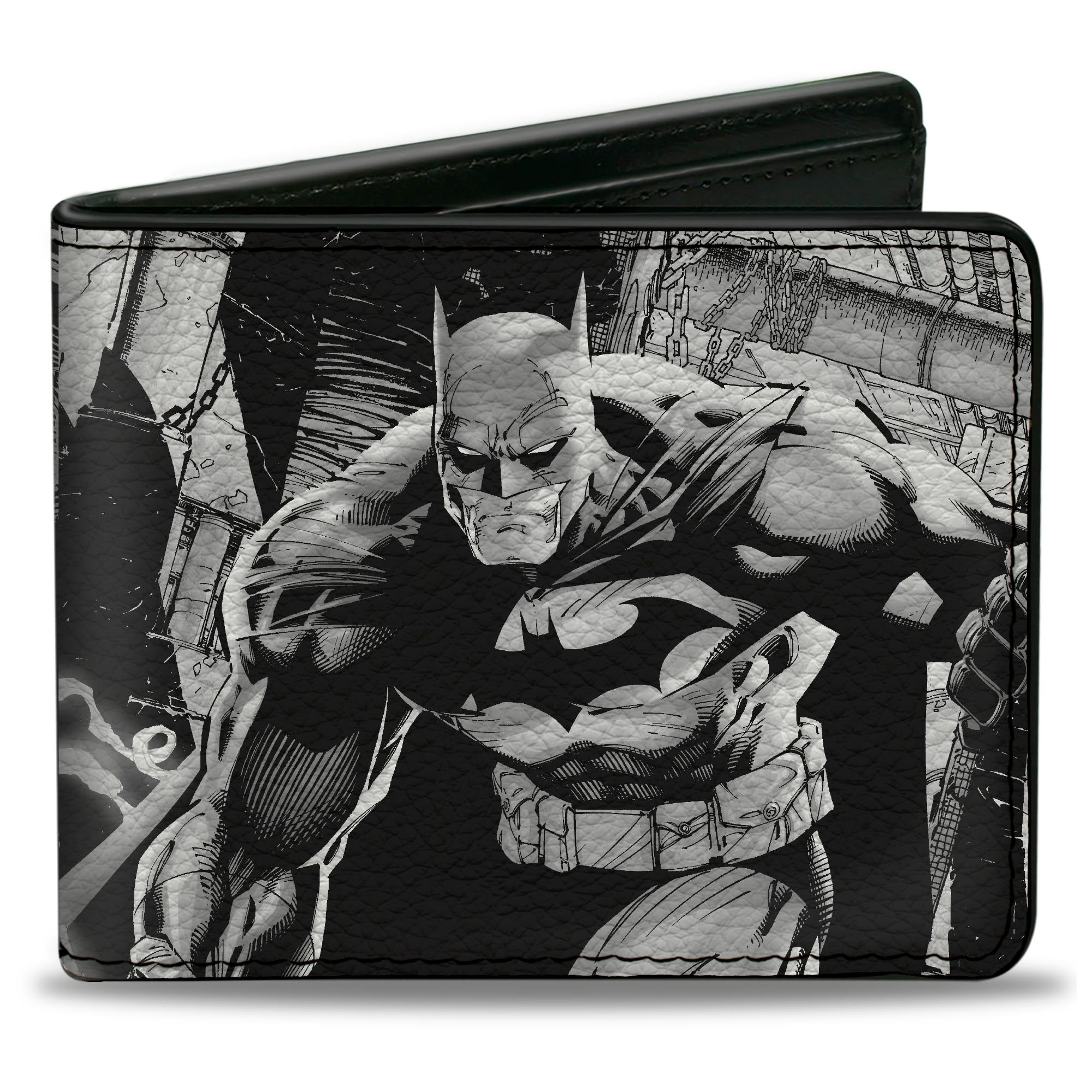Bi-Fold Wallet - Batman Jim Lee Hush Chain and Grappling Hook Pencils White/Black Bi-Fold Wallets DC Comics