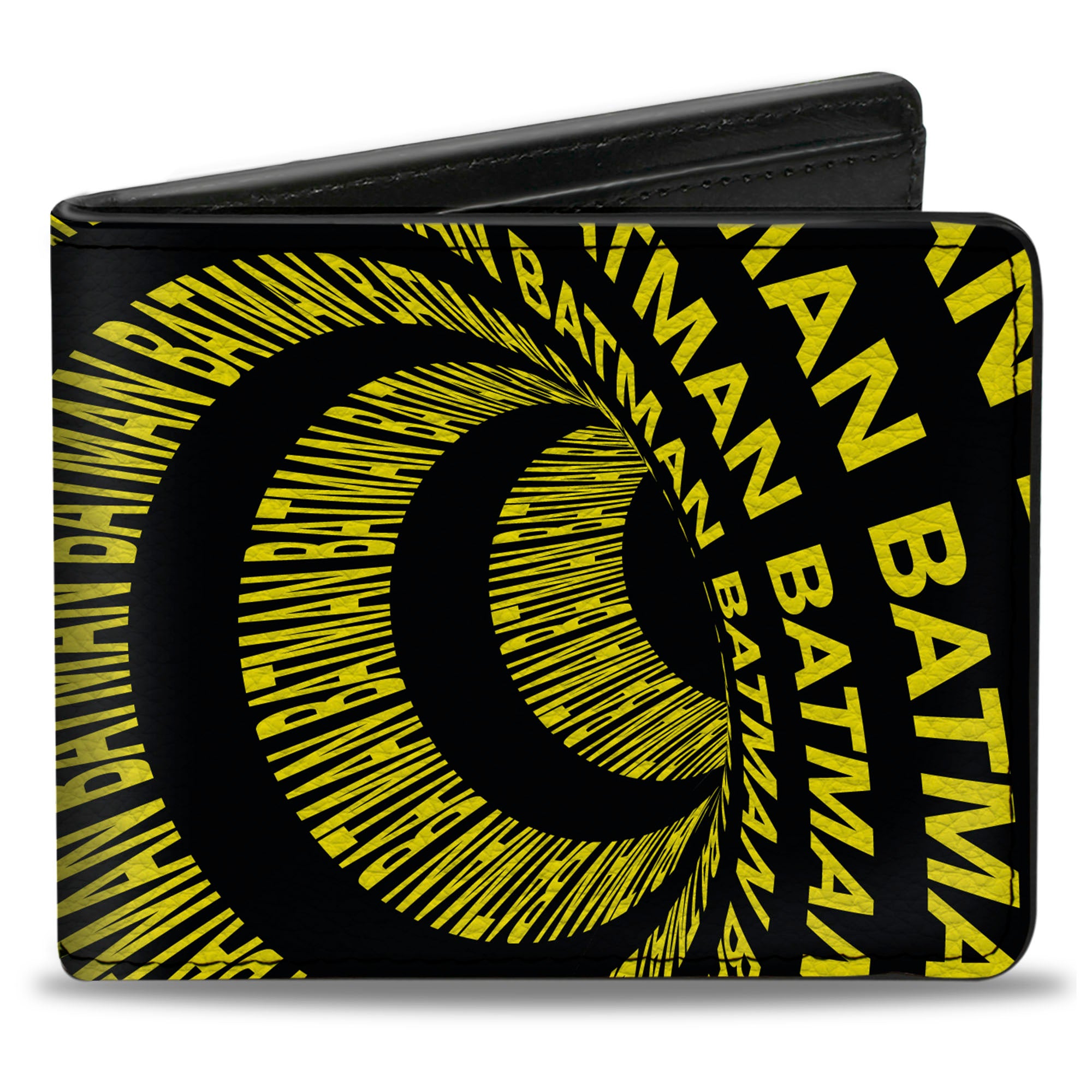 Bi-Fold Wallet - BATMAN Text Tunnel Black/Yellow Bi-Fold Wallets DC Comics