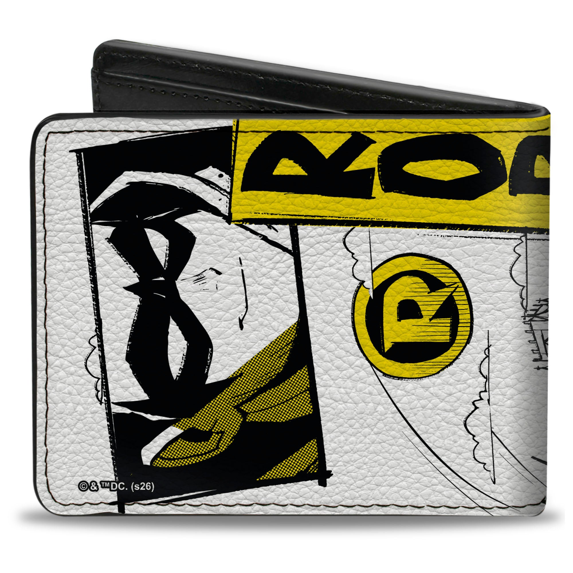 Bi-Fold Wallet - Gotham Inked ROBIN Cityscape Collage White/Black/Yellow Bi-Fold Wallets DC Comics