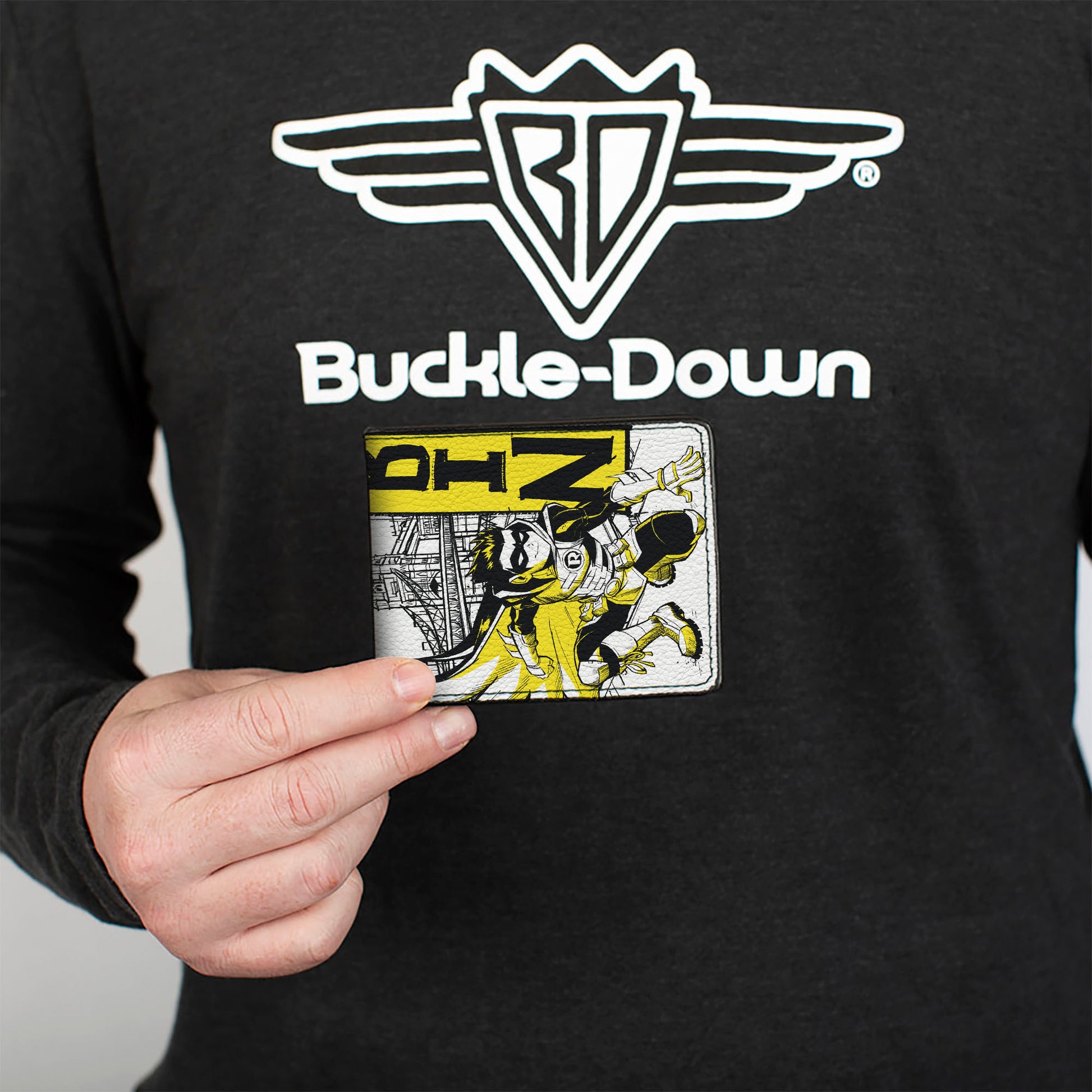 Bi-Fold Wallet - Gotham Inked ROBIN Cityscape Collage White/Black/Yellow Bi-Fold Wallets DC Comics