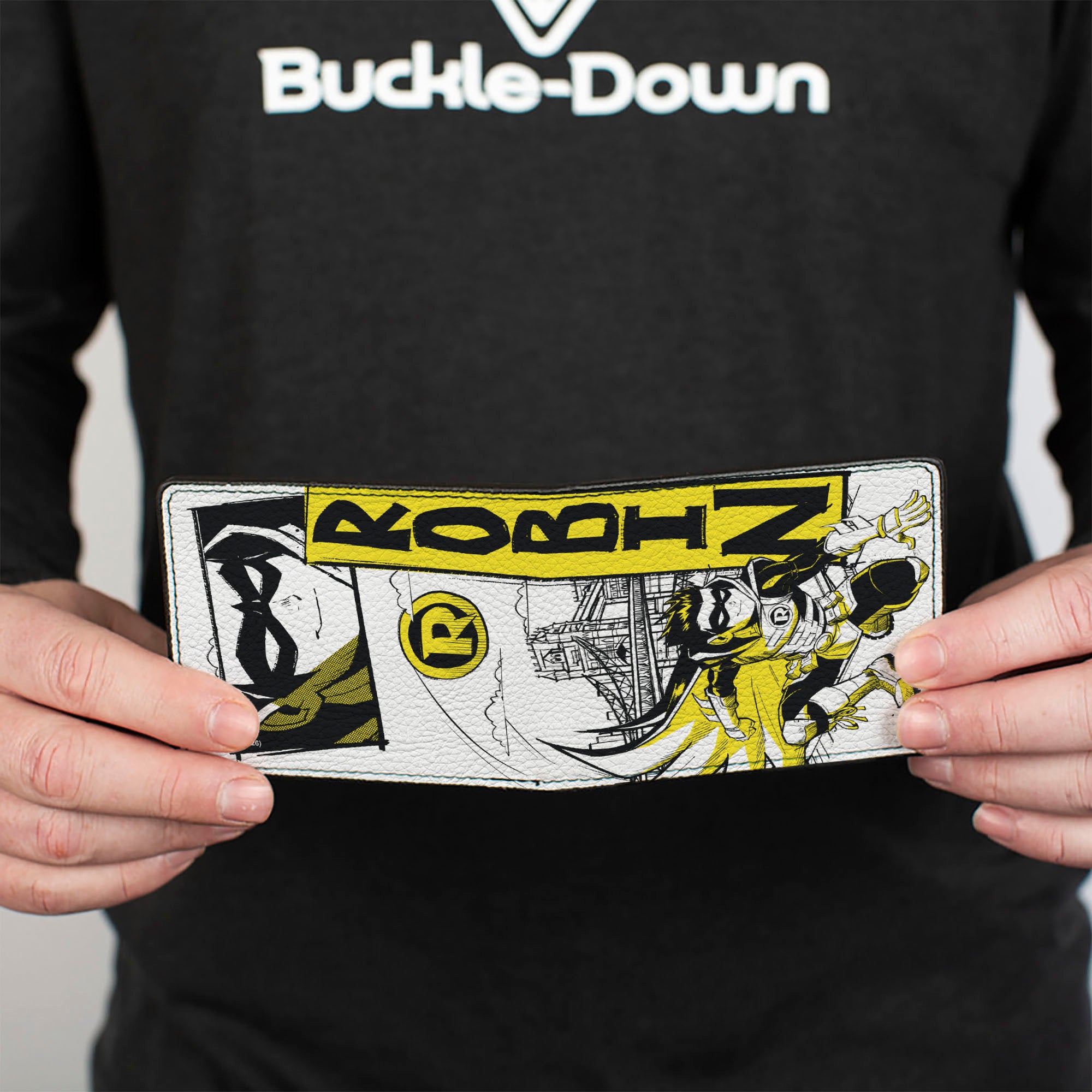 Bi-Fold Wallet - Gotham Inked ROBIN Cityscape Collage White/Black/Yellow Bi-Fold Wallets DC Comics