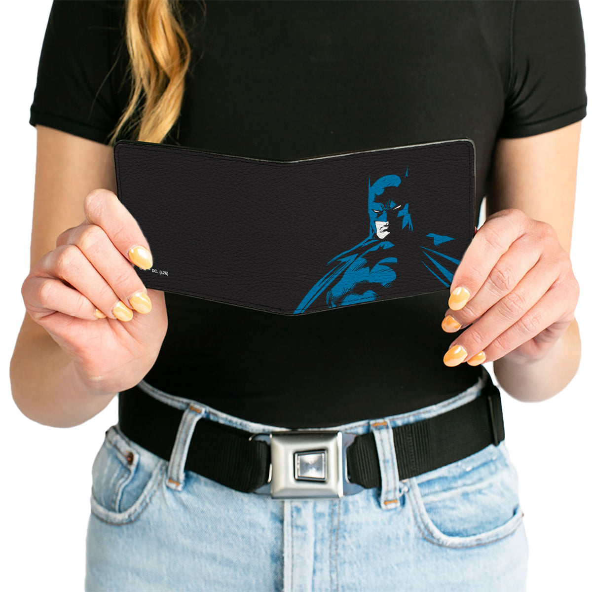 Bi-Fold Wallet - Batman Dark Knight Pose Black/Blue/White Bi-Fold Wallets DC Comics