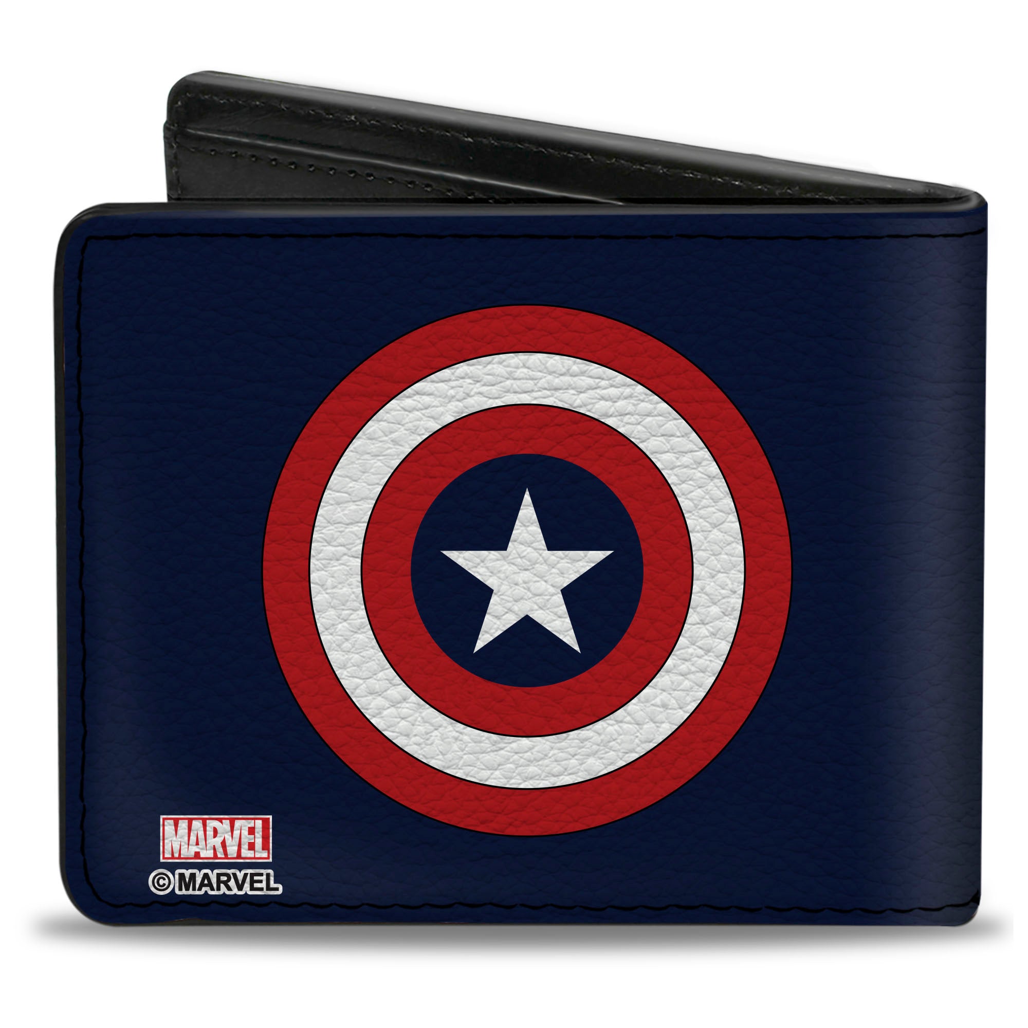 MARVEL COMICS Bi-Fold Wallet - Captain America Shield Navy/Red/White Bi-Fold Wallets Marvel Comics