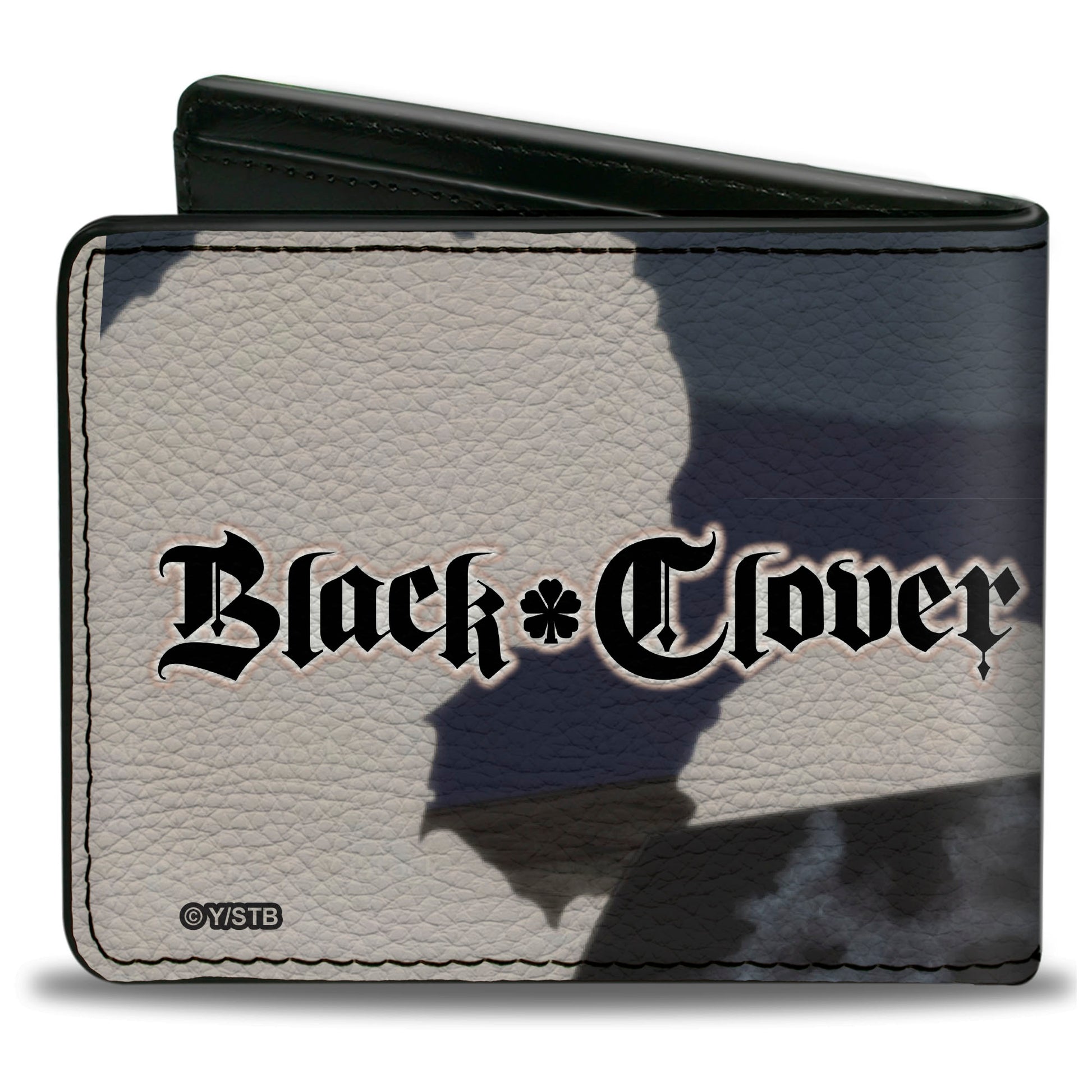 Bi-Fold Wallet - BLACK CLOVER Title Logo Asta Sword Pose Blues Bi-Fold Wallets Black Clover