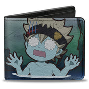 Bi-Fold Wallet - BLACK CLOVER Asta Cold Plunge Pose and Title Logo Bi-Fold Wallets Black Clover