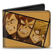 Bi-Fold Wallet - BLACK CLOVER Three Character Face Blocks and Title Logo Bi-Fold Wallets Black Clover