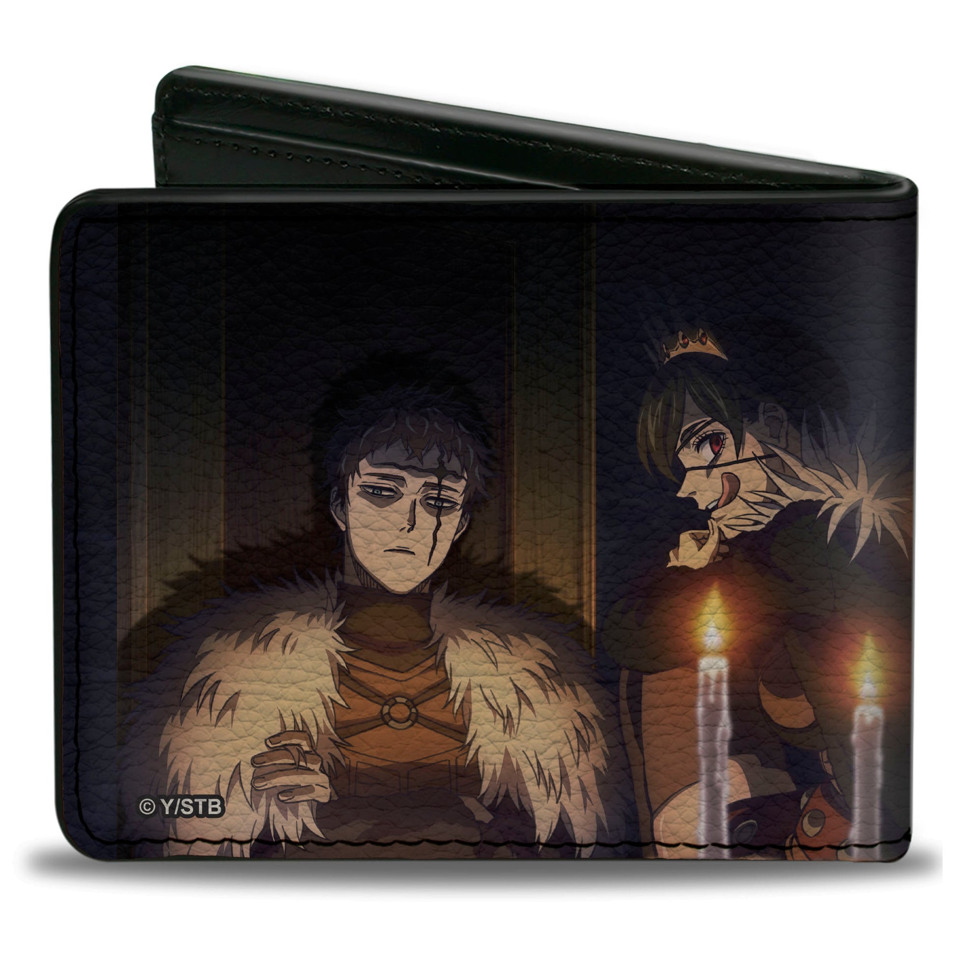 Bi-Fold Wallet - Black Clover Dark Triad Zenon Vanica Dante Candlelight Scene Bi-Fold Wallets Black Clover