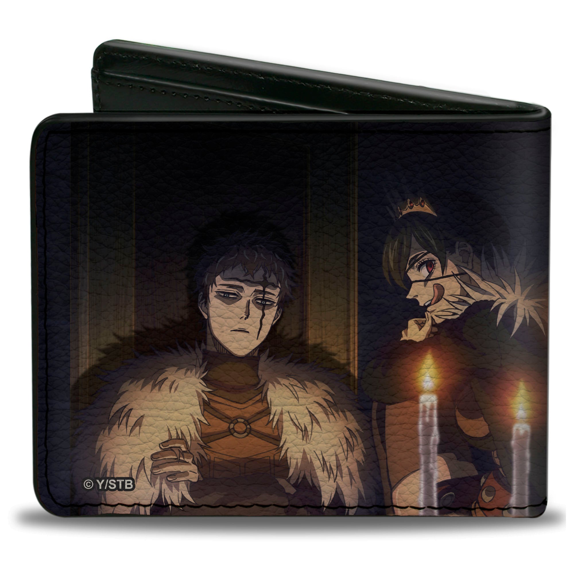 Bi-Fold Wallet - Black Clover Dark Triad Zenon Vanica Dante Candlelight Scene Bi-Fold Wallets Black Clover