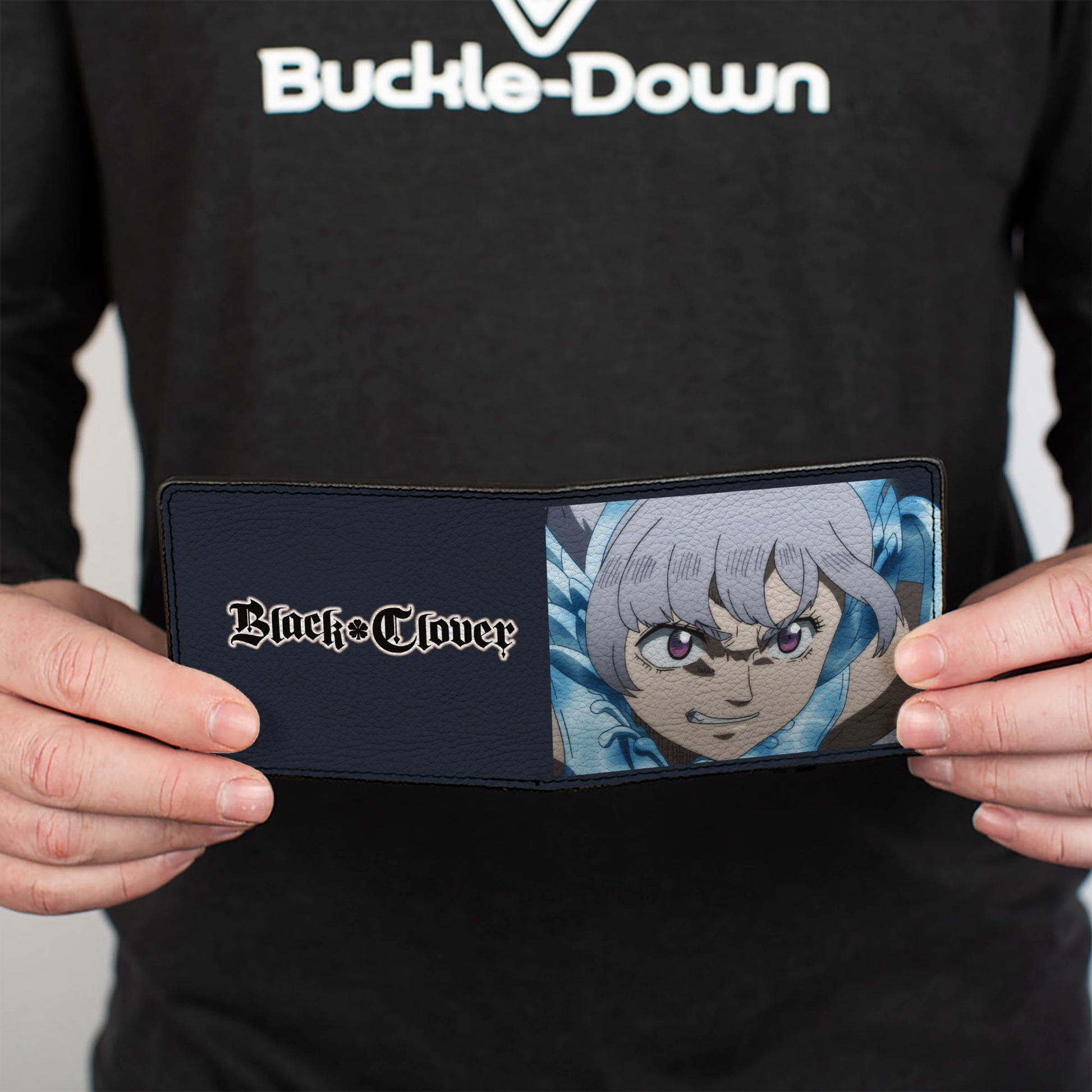 Bi-Fold Wallet - BLACK CLOVER Mermaid Noelle Close-Up and Title Logo Bi-Fold Wallets Black Clover