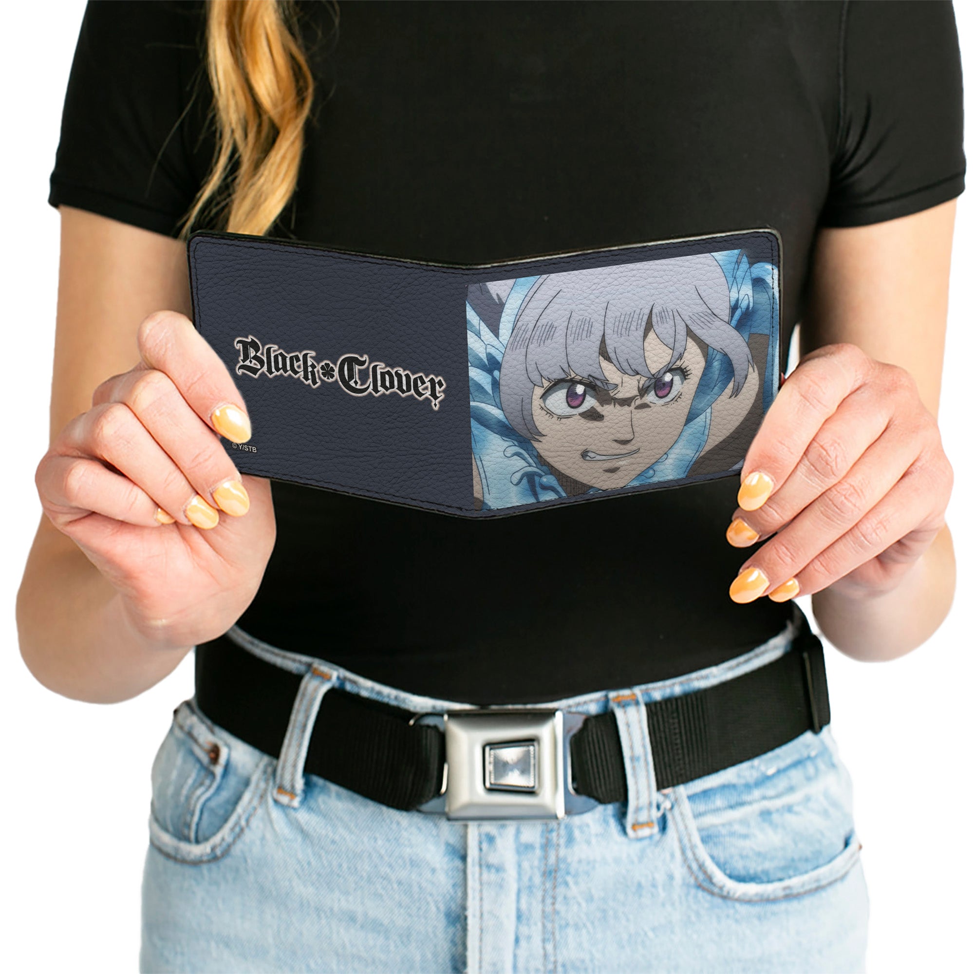 Bi-Fold Wallet - BLACK CLOVER Mermaid Noelle Close-Up and Title Logo Bi-Fold Wallets Black Clover