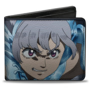 Bi-Fold Wallet - BLACK CLOVER Mermaid Noelle Close-Up and Title Logo Bi-Fold Wallets Black Clover