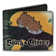Bi-Fold Wallet - BLACK CLOVER Asta and Zora Mereoleona Challenge Scene and Title Logo Greens Bi-Fold Wallets Black Clover