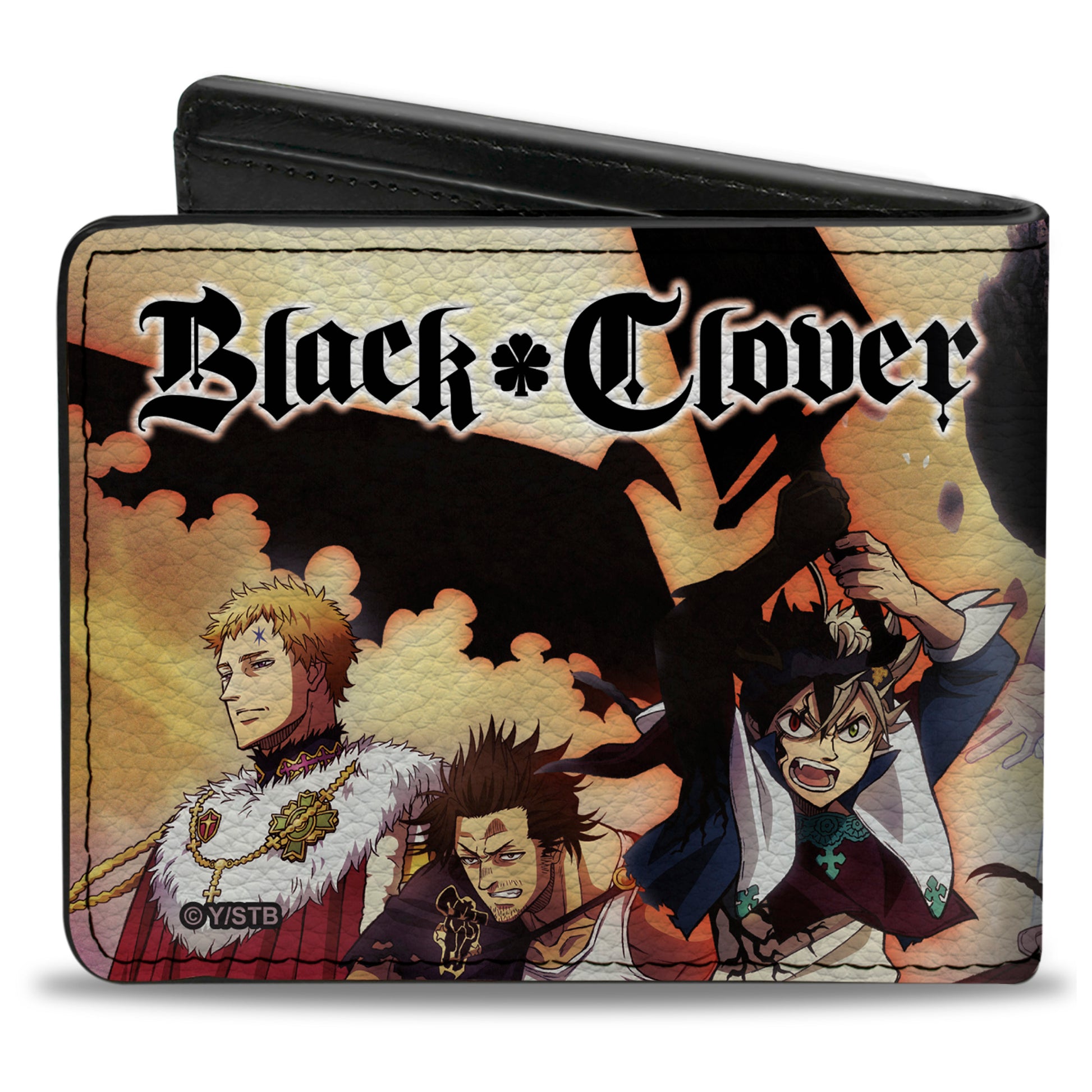 Bi-Fold Wallet - BLACK CLOVER Character Collage and Title Logo Bi-Fold Wallets Black Clover