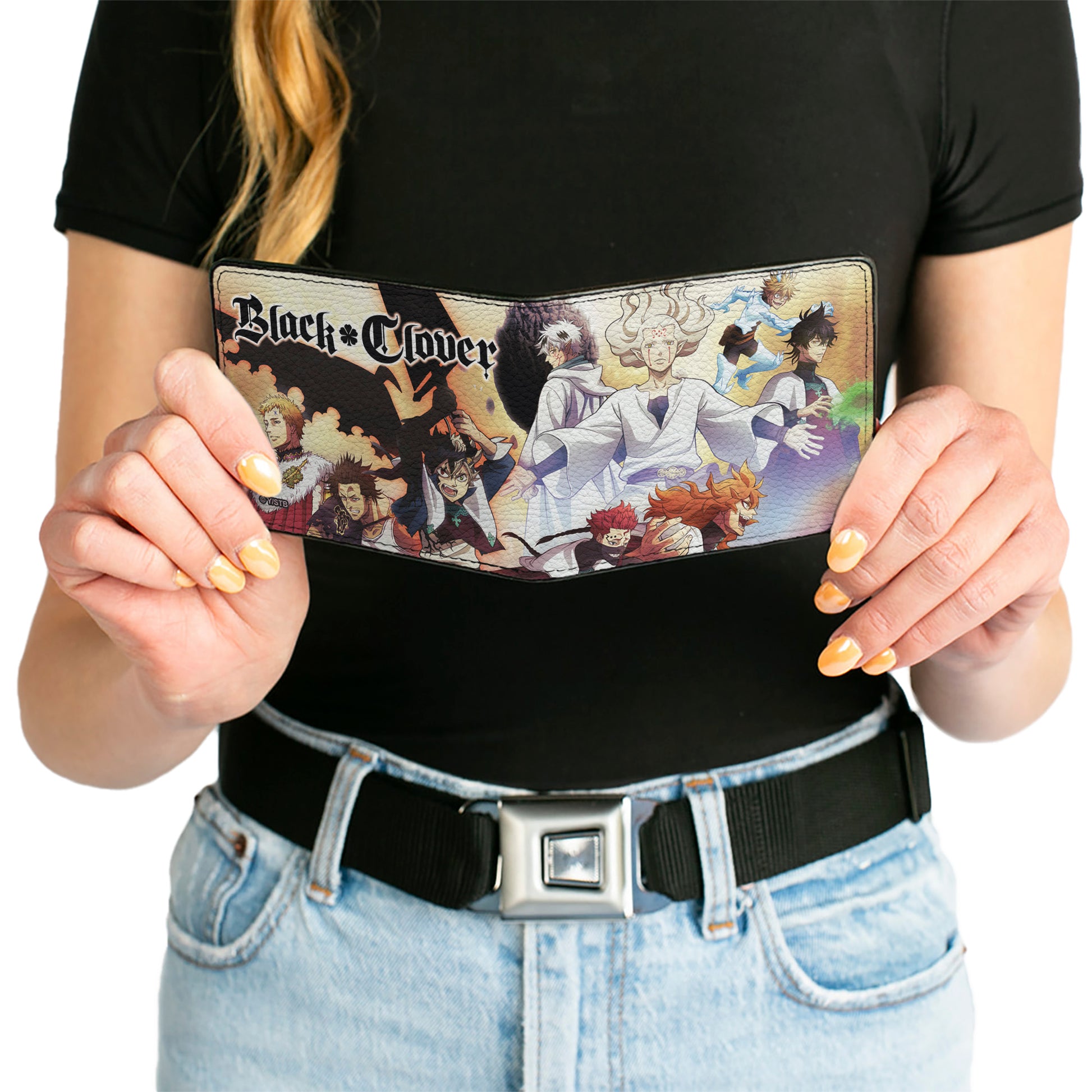 Bi-Fold Wallet - BLACK CLOVER Character Collage and Title Logo Bi-Fold Wallets Black Clover