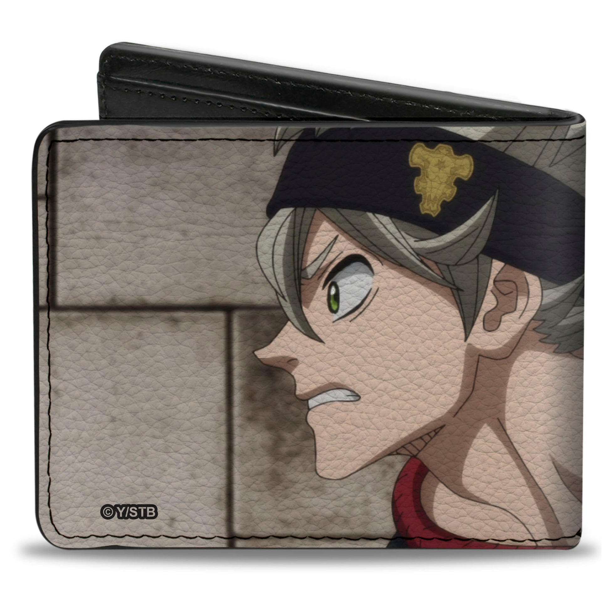 Bi-Fold Wallet - BLACK CLOVER Asta Profile Pose and Title Logo Bi-Fold Wallets Black Clover
