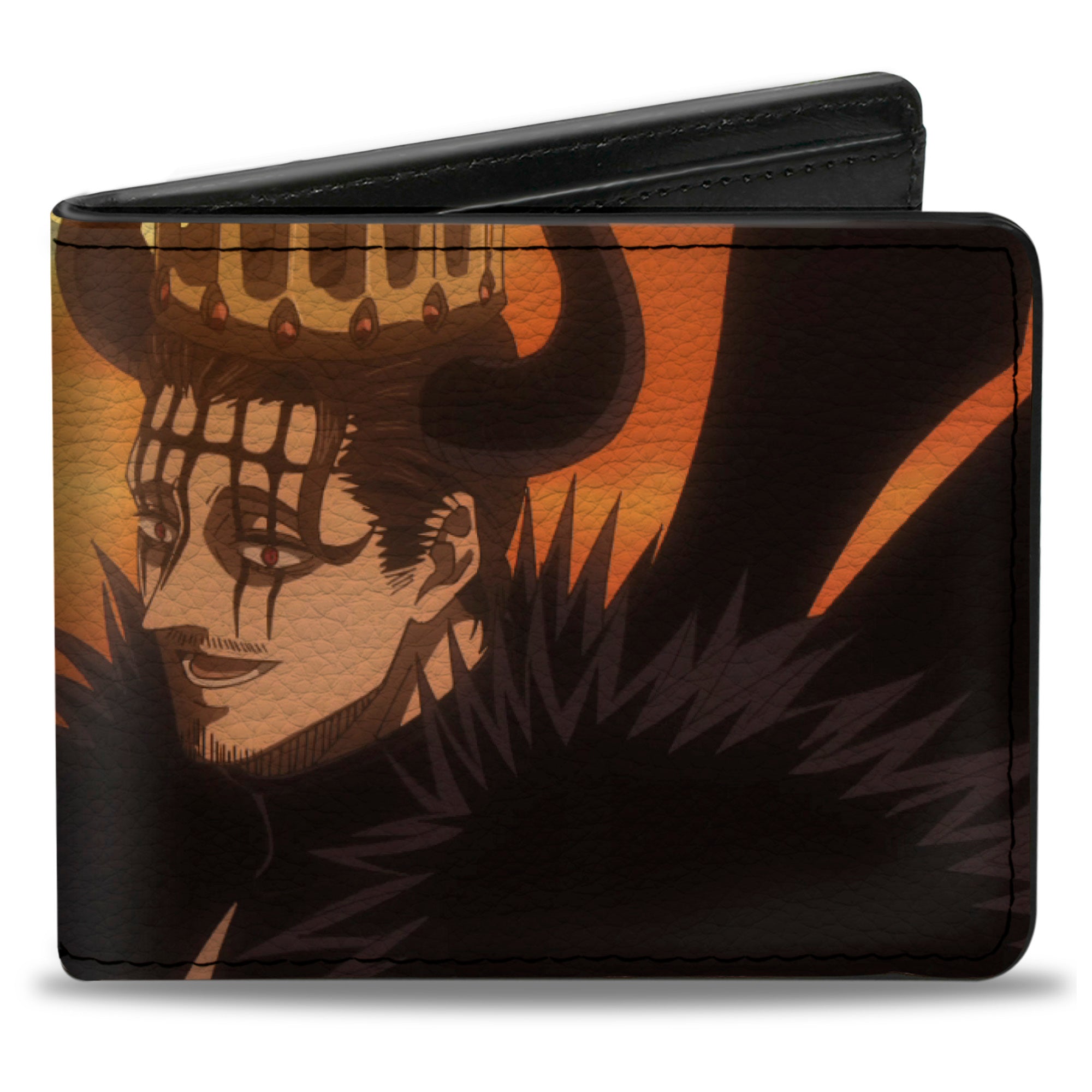 Bi-Fold Wallet - BLACK CLOVER Dante Devil Power Pose and Title Logo Bi-Fold Wallets Black Clover
