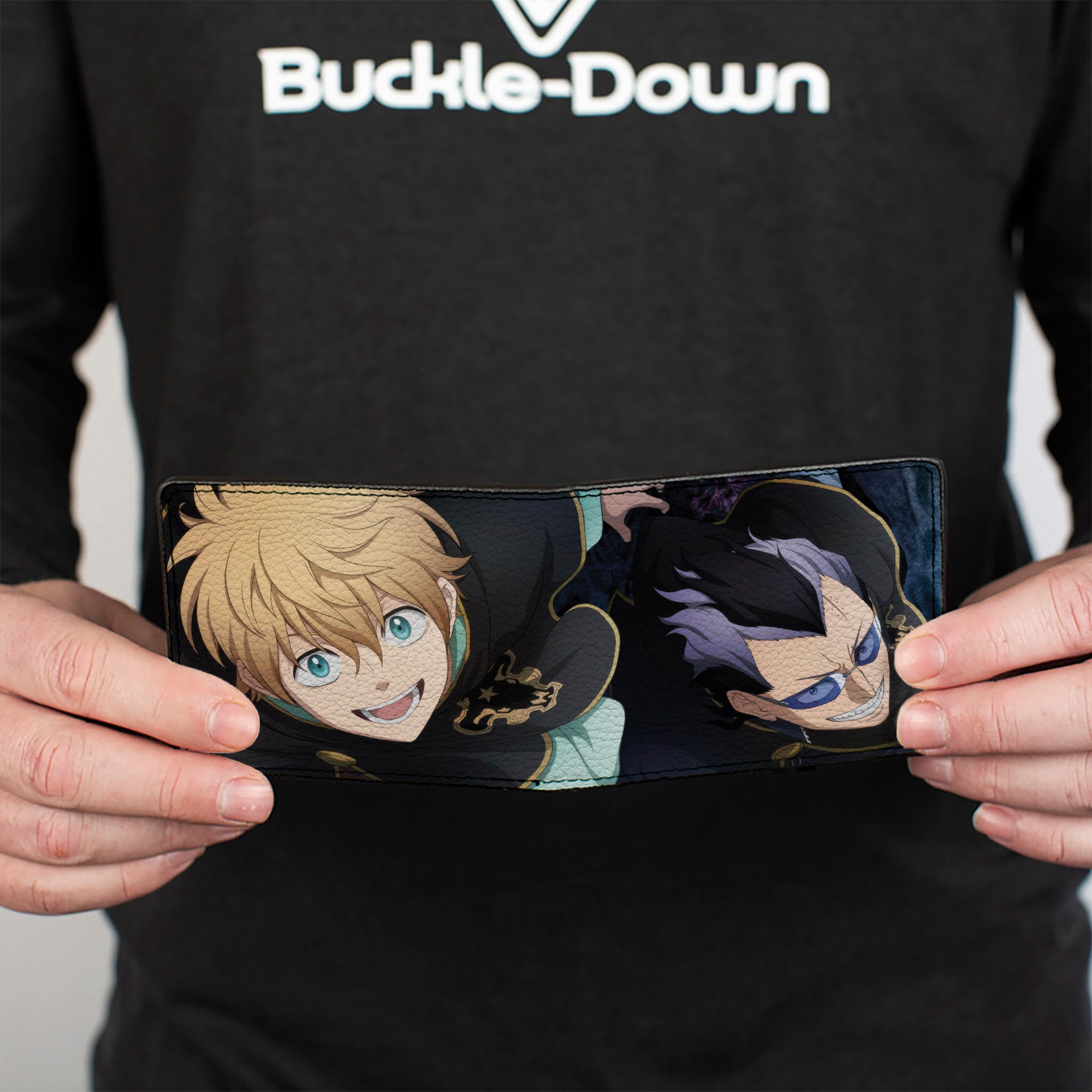 Bi-Fold Wallet - Black Clover Luck and Magna Looking Up Scene Bi-Fold Wallets Black Clover