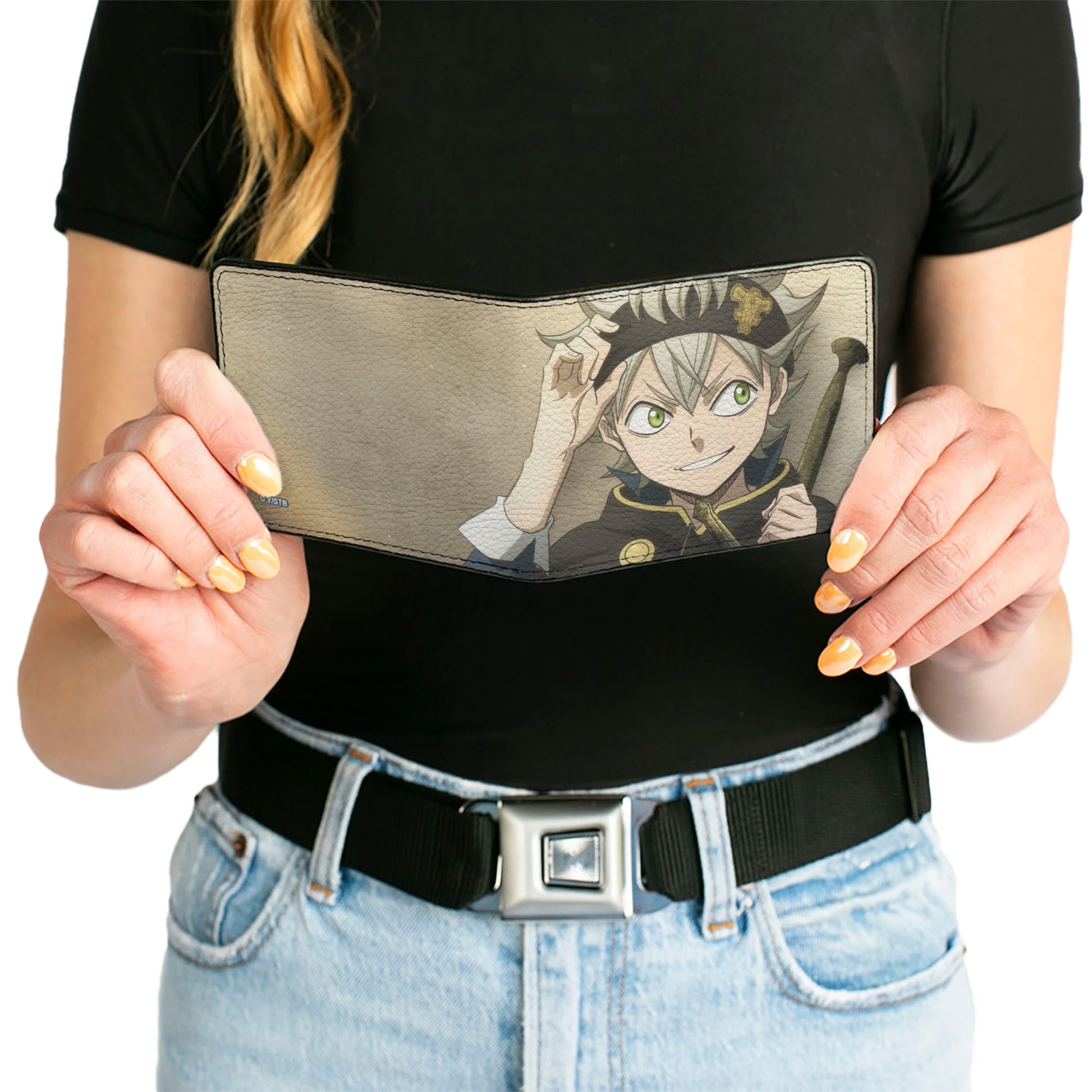 Bi-Fold Wallet - Black Clover Asta Sideways Look Pose Tans Bi-Fold Wallets Black Clover