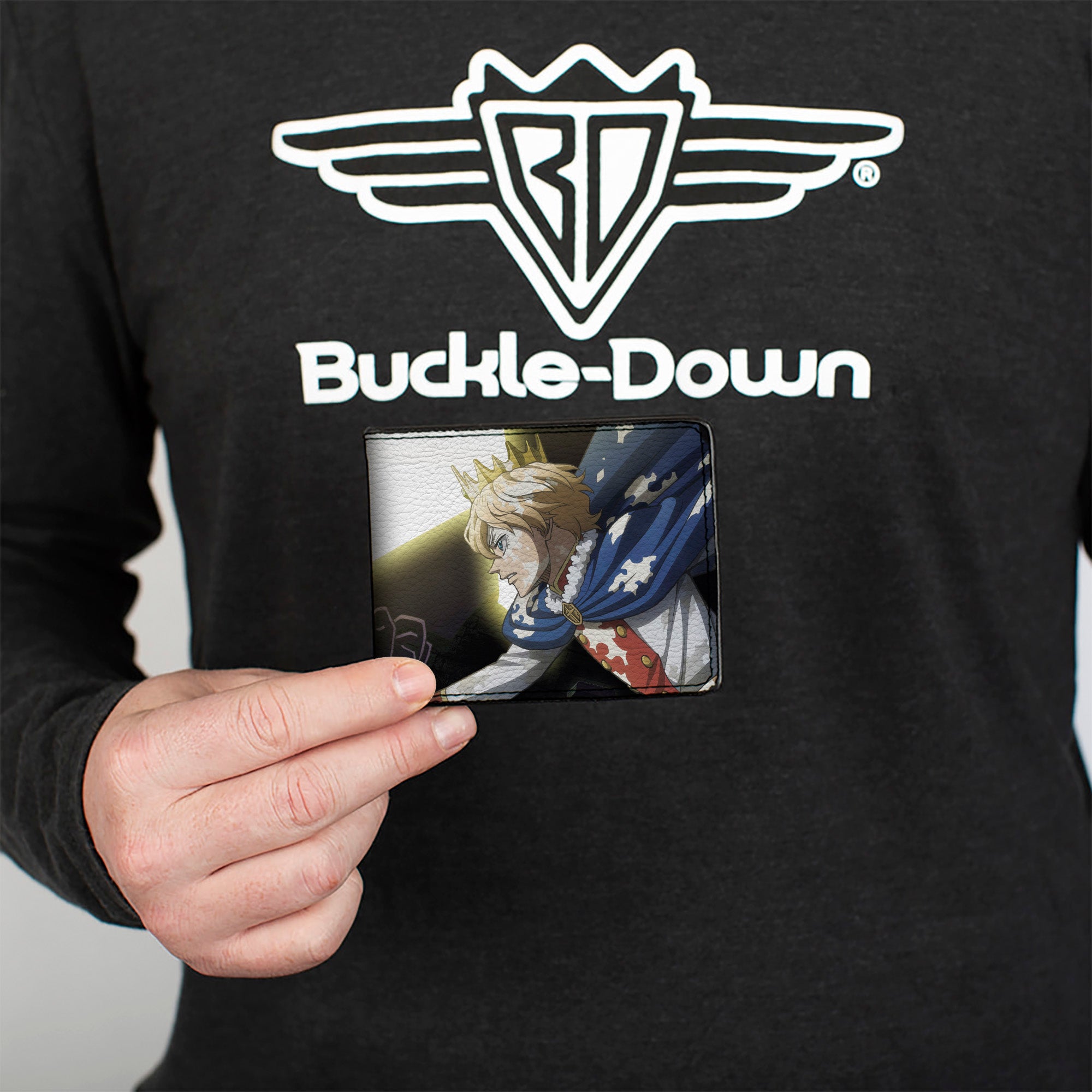 Bi-Fold Wallet - Black Clover Lemiel and Zagred Swords of Light Battle Scene Bi-Fold Wallets Black Clover