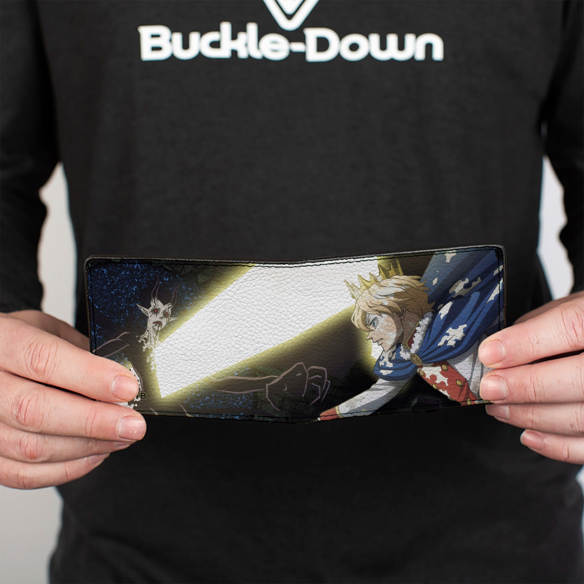 Bi-Fold Wallet - Black Clover Lemiel and Zagred Swords of Light Battle Scene Bi-Fold Wallets Black Clover