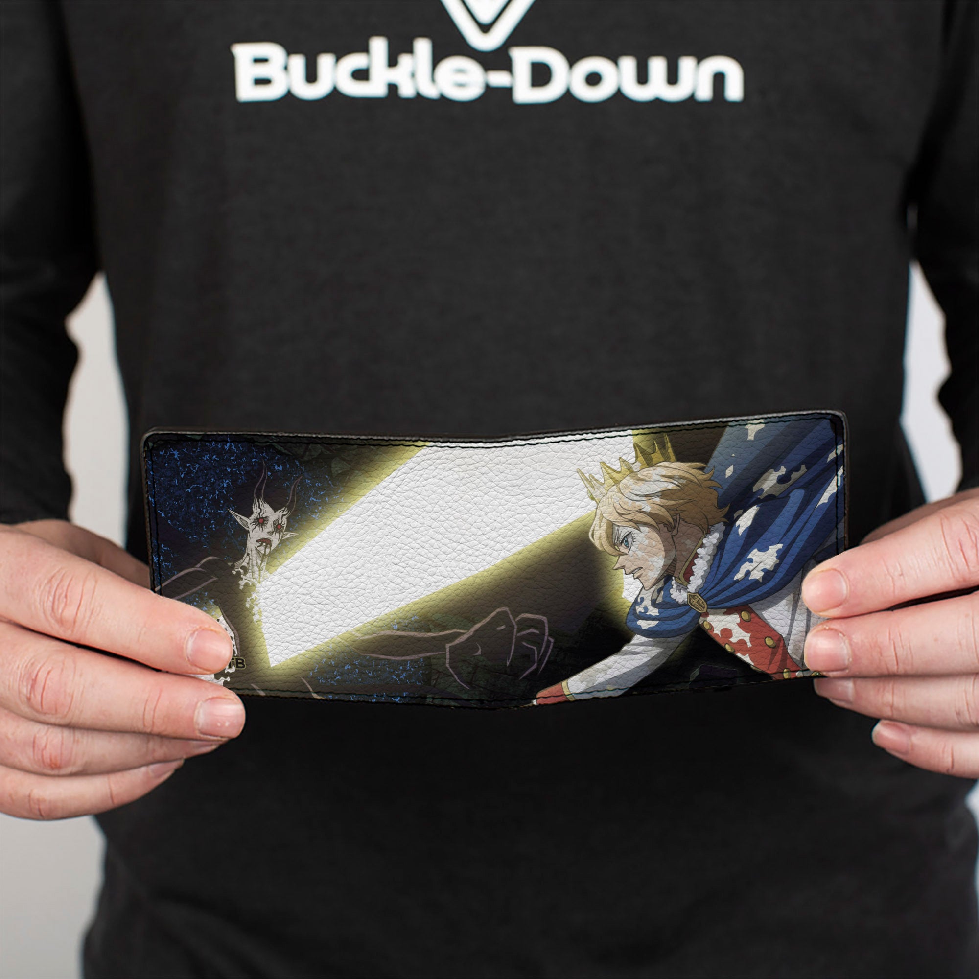 Bi-Fold Wallet - Black Clover Lemiel and Zagred Swords of Light Battle Scene Bi-Fold Wallets Black Clover