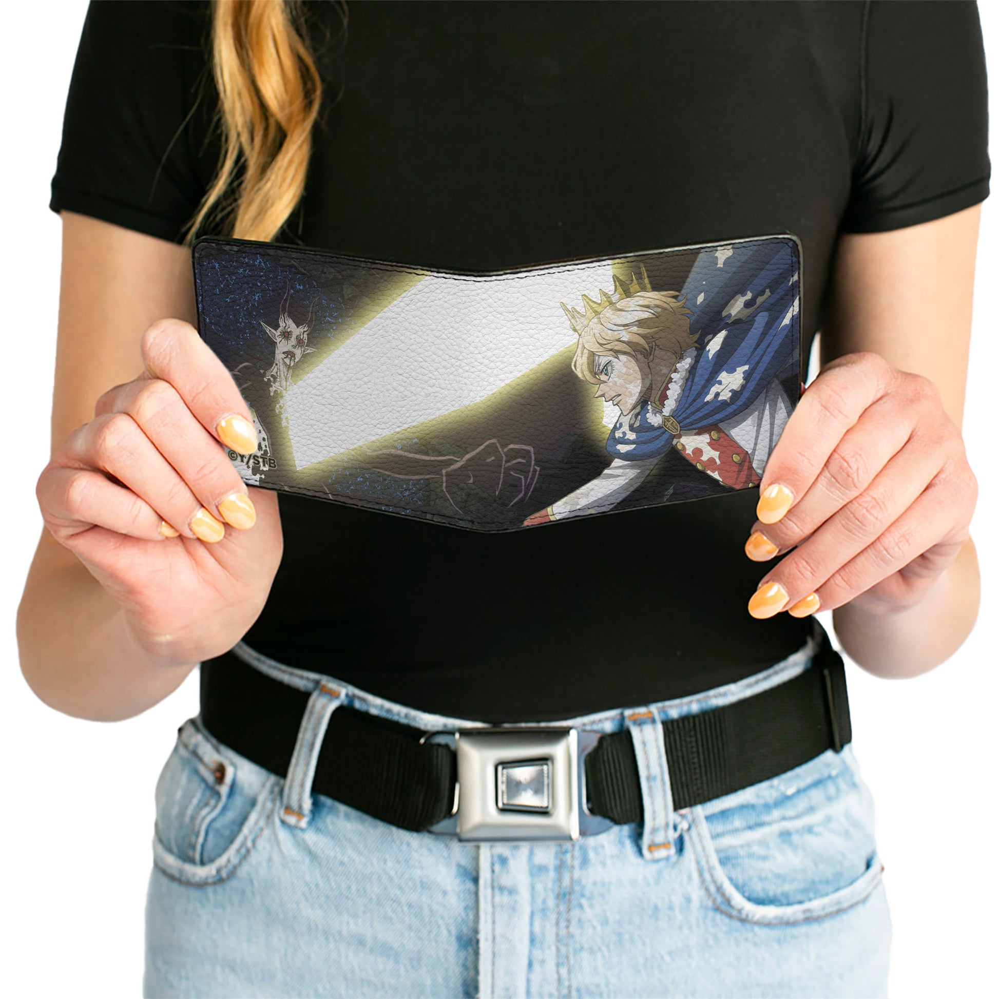 Bi-Fold Wallet - Black Clover Lemiel and Zagred Swords of Light Battle Scene Bi-Fold Wallets Black Clover