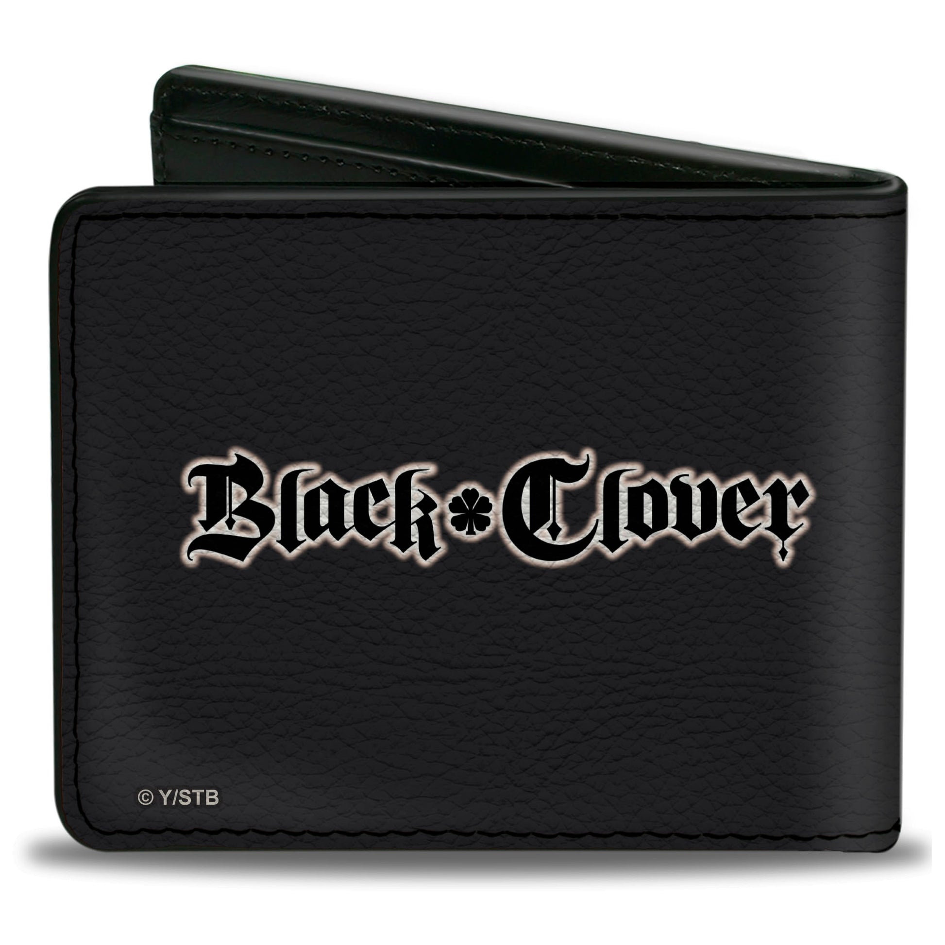 Bi-Fold Wallet - BLACK CLOVER Asta Face Close-Up and Title Logo Bi-Fold Wallets Black Clover