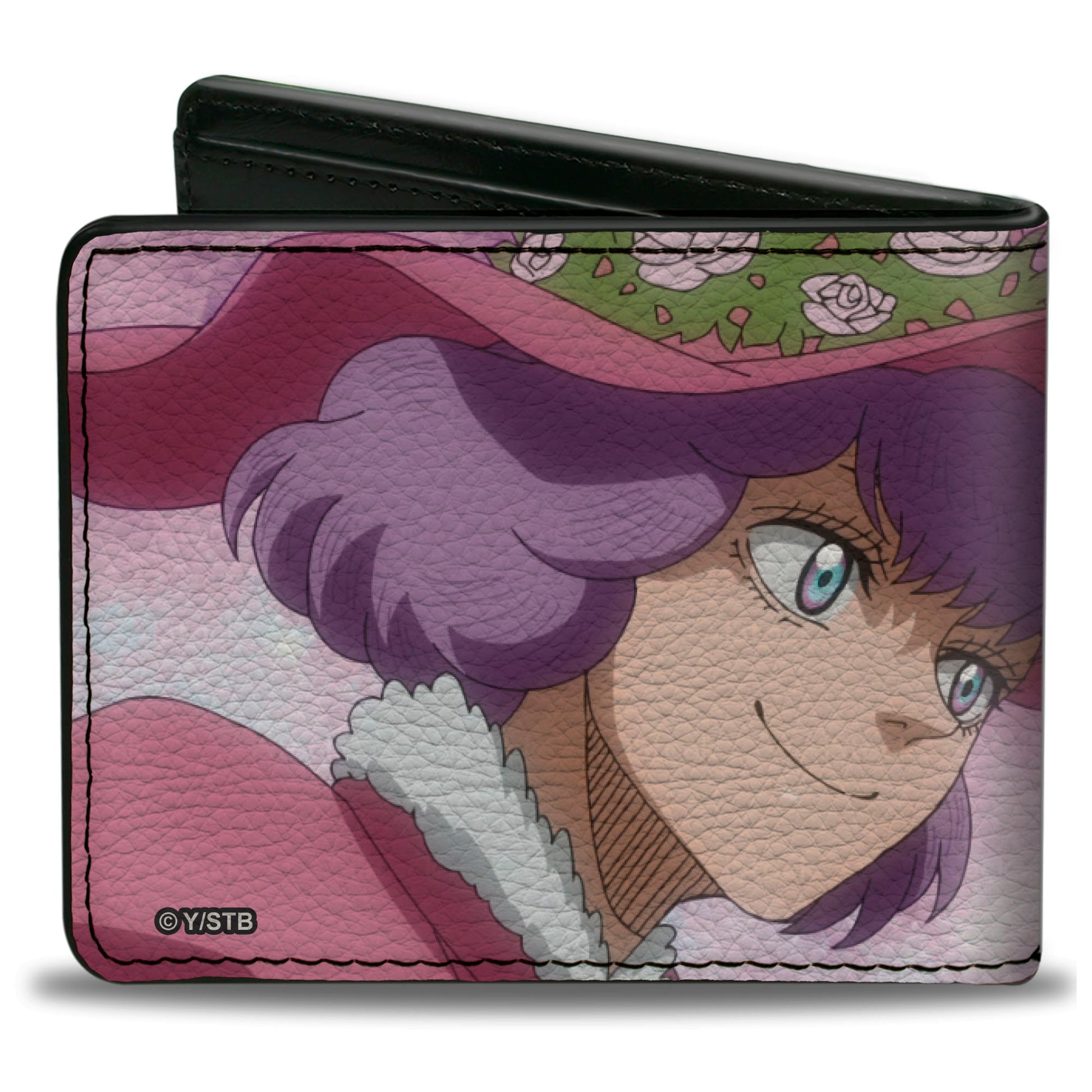 Bi-Fold Wallet - BLACK CLOVER Dorothy Unsworth Peace Pose and Title Logo Pinks Bi-Fold Wallets Black Clover