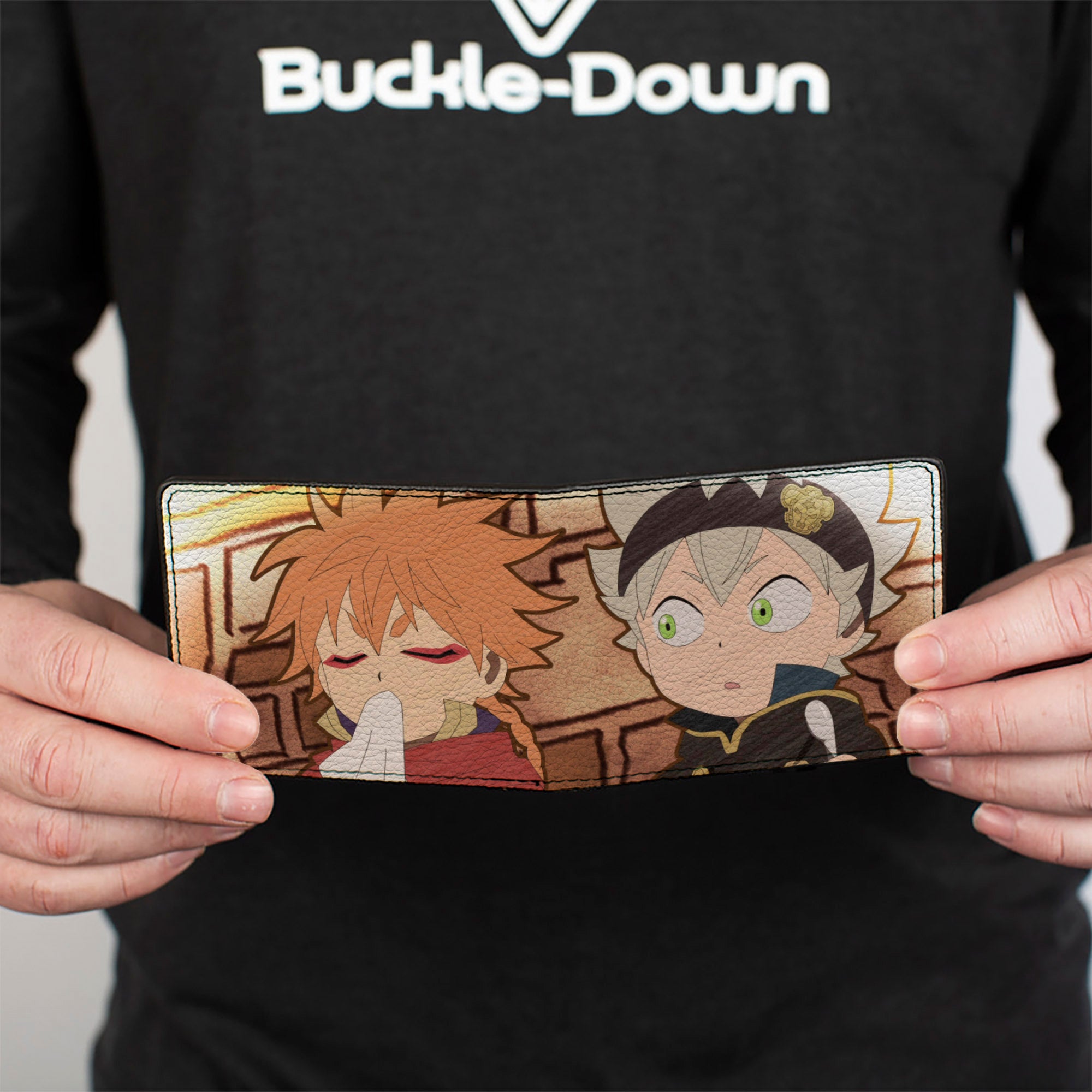 Bi-Fold Wallet - Black Clover Chibi Leopold and Asta Pose Bi-Fold Wallets Black Clover