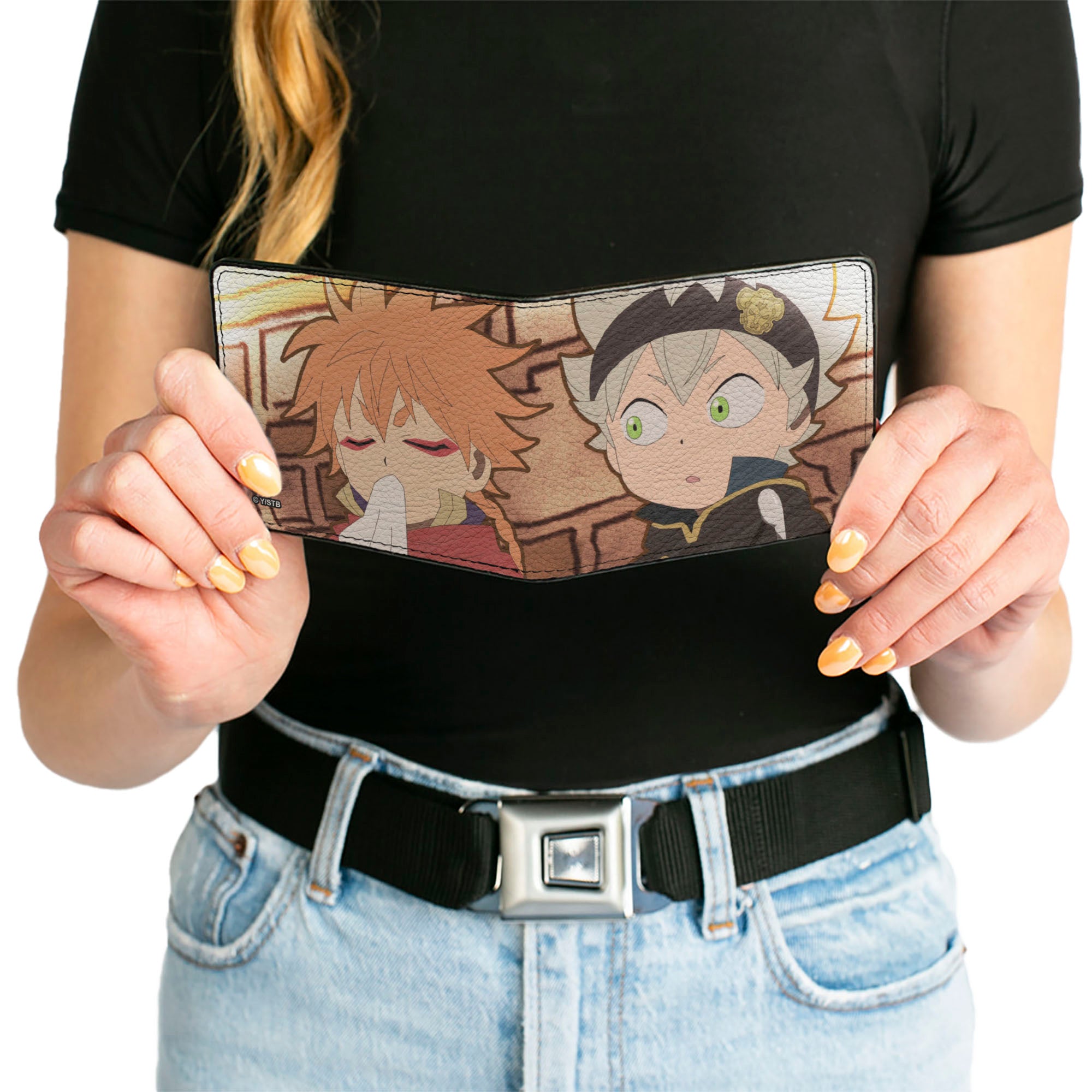 Bi-Fold Wallet - Black Clover Chibi Leopold and Asta Pose Bi-Fold Wallets Black Clover