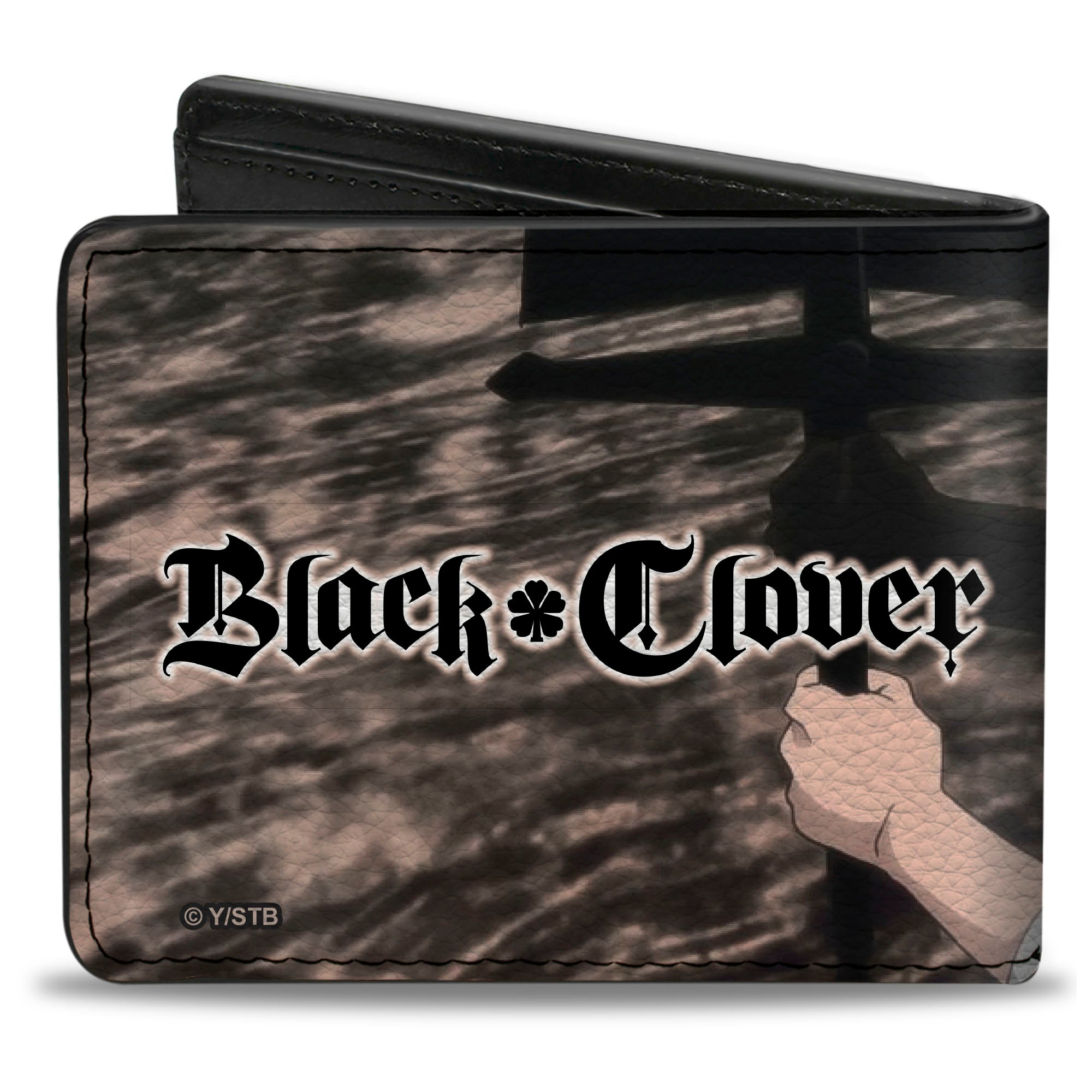 Bi-Fold Wallet - BLACK CLOVER Black Asta Charging Pose and Title Logo Bi-Fold Wallets Crunchyroll
