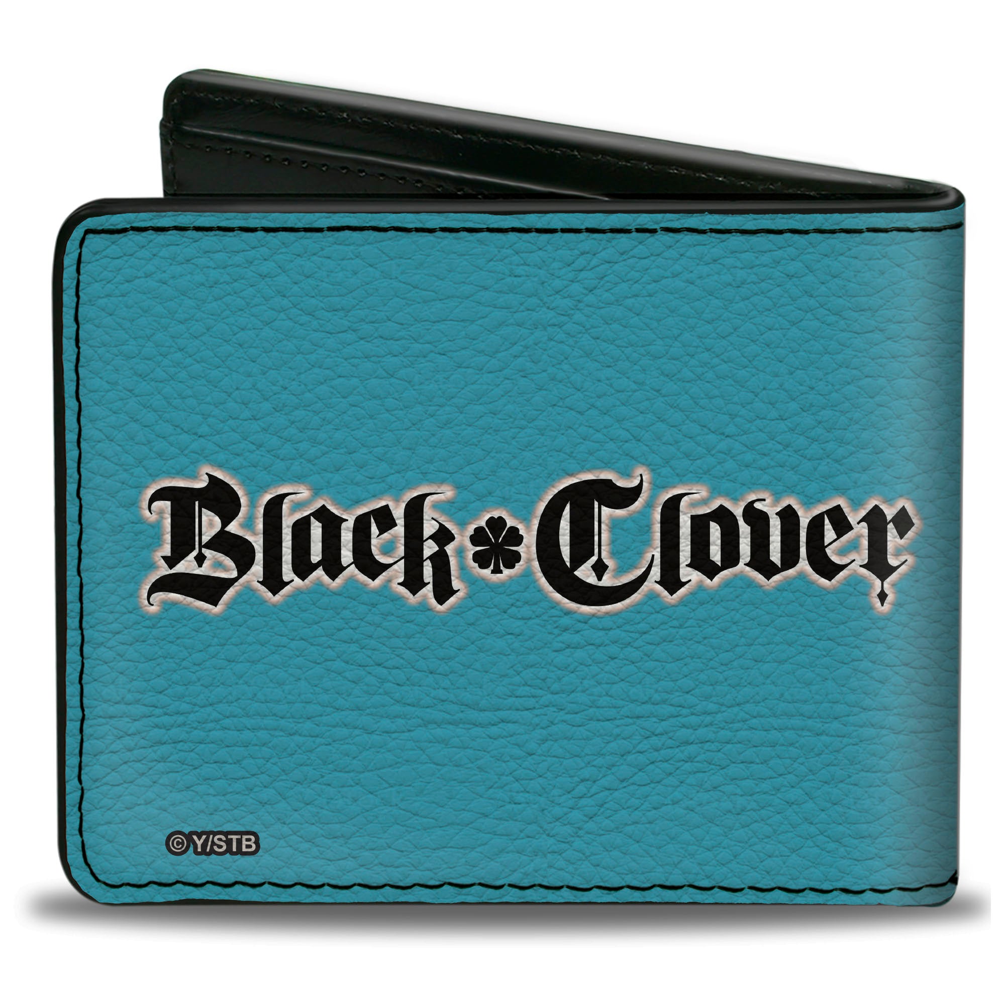 Bi-Fold Wallet - BLACK CLOVER Chibi Noelle Thinking Scene and Title Logo Blue Bi-Fold Wallets Black Clover