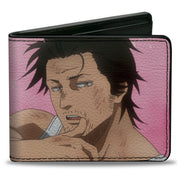 Bi-Fold Wallet - Black Clover Sexy Yami Sukehiro Pose and Roses Pinks Bi-Fold Wallets Crunchyroll