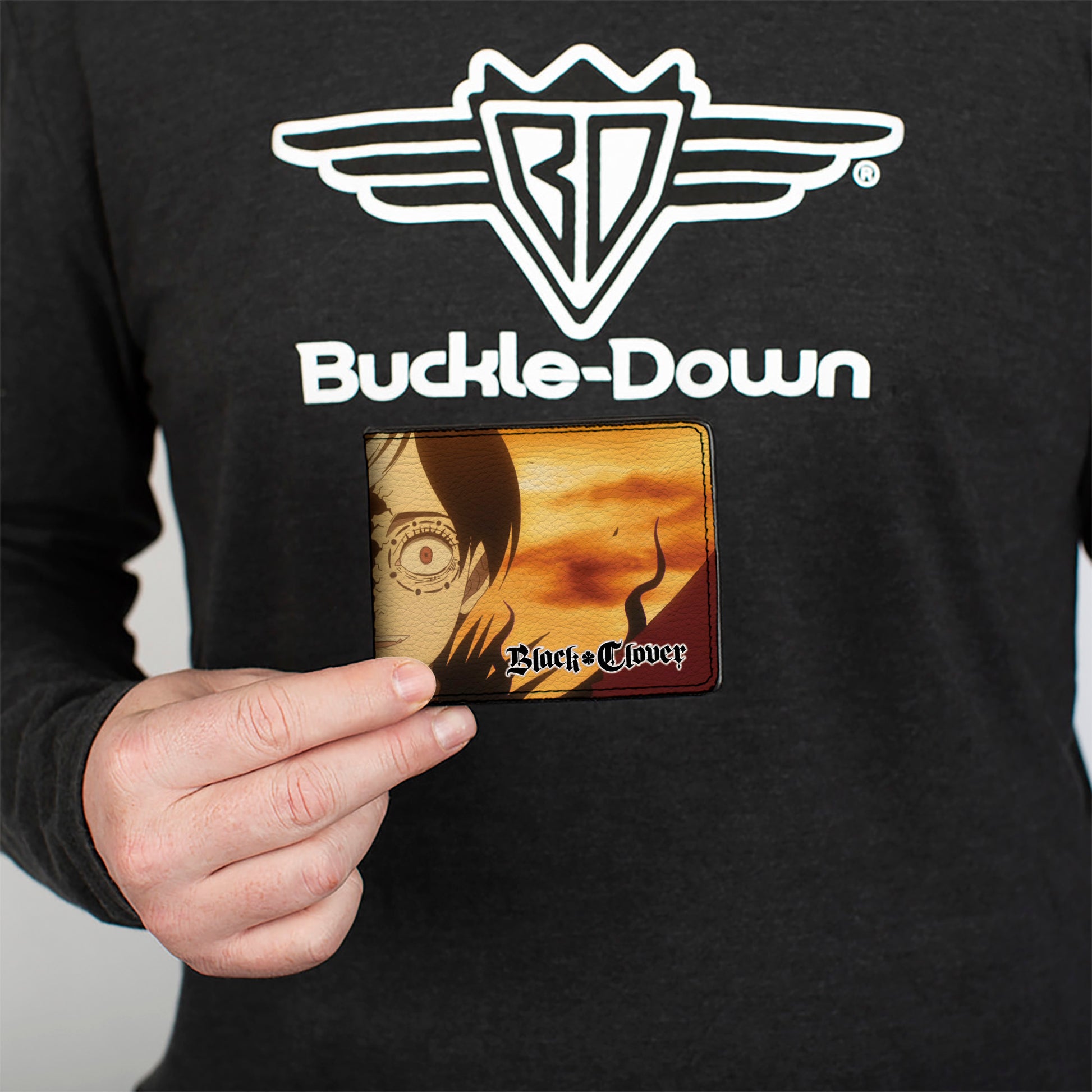 Bi-Fold Wallet - BLACK CLOVER Vanica Megicula Devil Host Pose and Title Logo Bi-Fold Wallets Black Clover