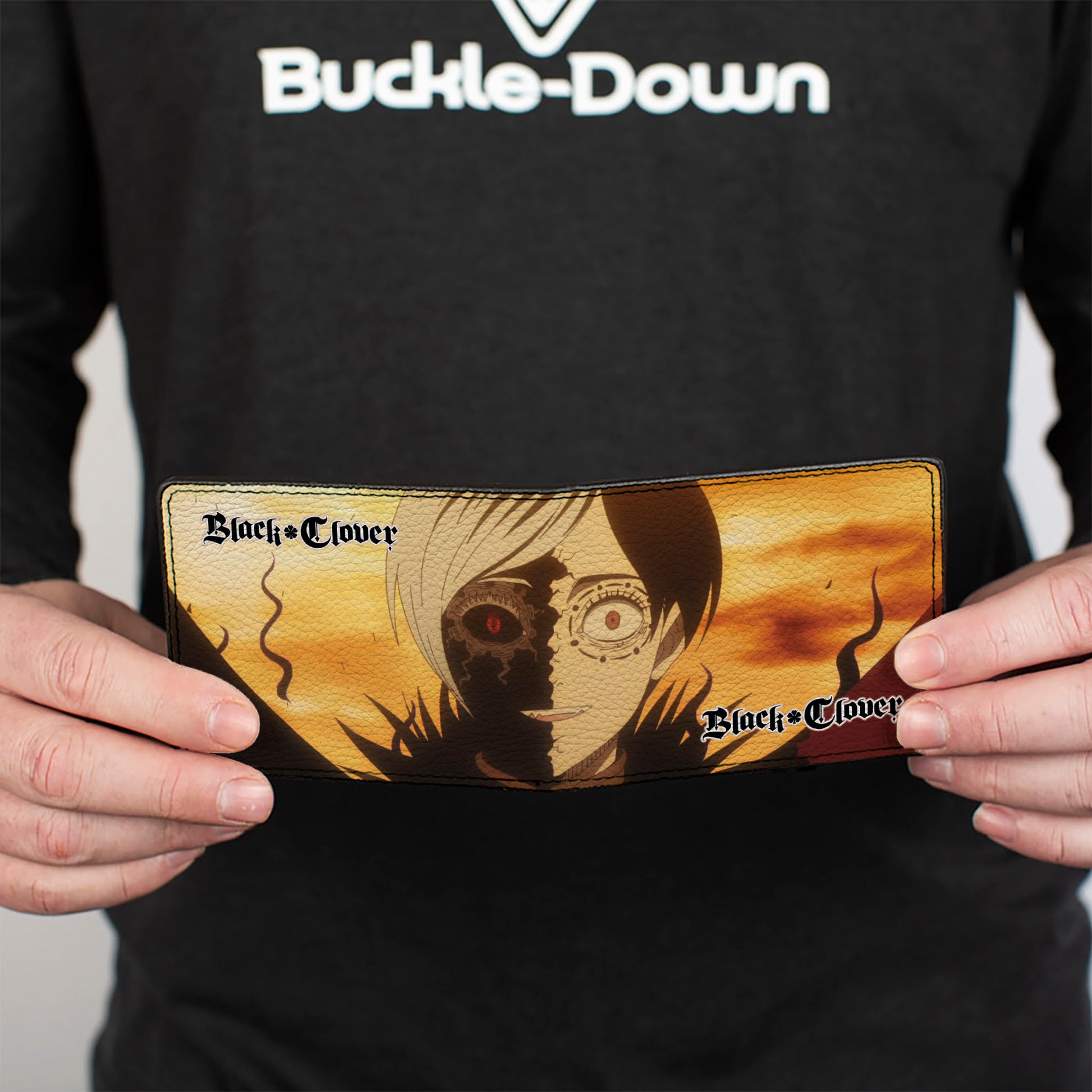 Bi-Fold Wallet - BLACK CLOVER Vanica Megicula Devil Host Pose and Title Logo Bi-Fold Wallets Black Clover