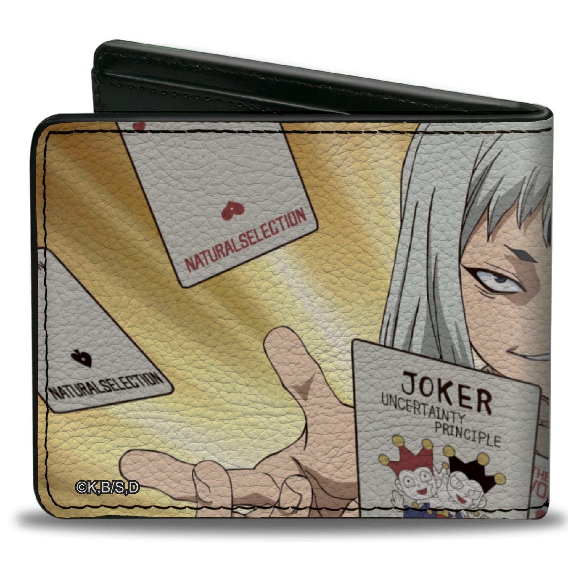 Bi-Fold Wallet - DR. STONE Gen Asagiri Cards Pose and Title Logo Yellows Bi-Fold Wallets Dr. Stone