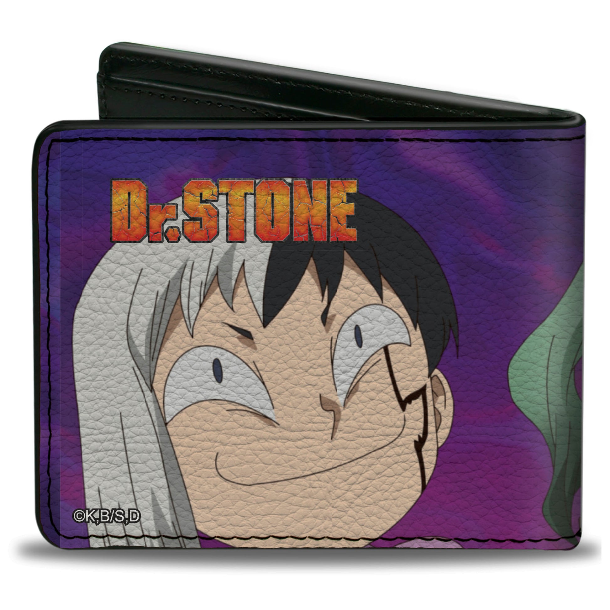 Bi-Fold Wallet - DR. STONE Gen and Senku Smiling Pose Purples Bi-Fold Wallets Dr. Stone