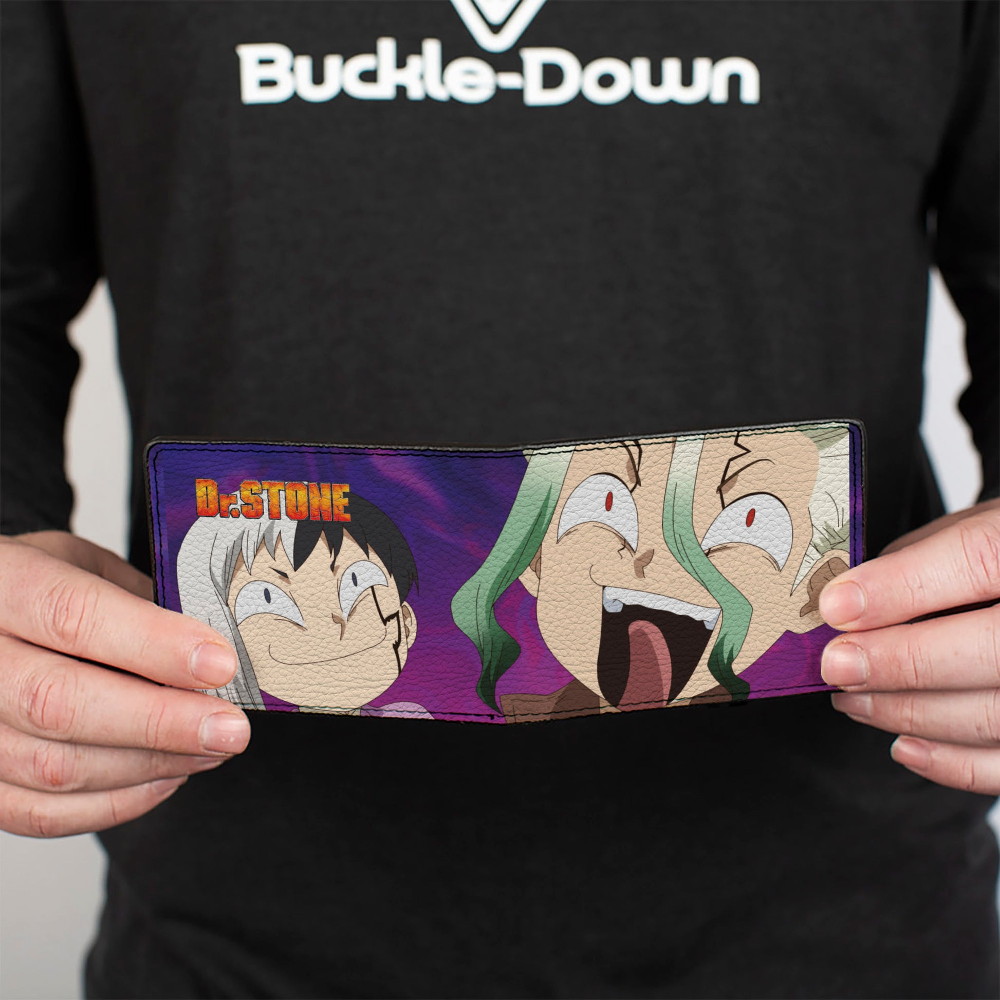 Bi-Fold Wallet - DR. STONE Gen and Senku Smiling Pose Purples Bi-Fold Wallets Dr. Stone