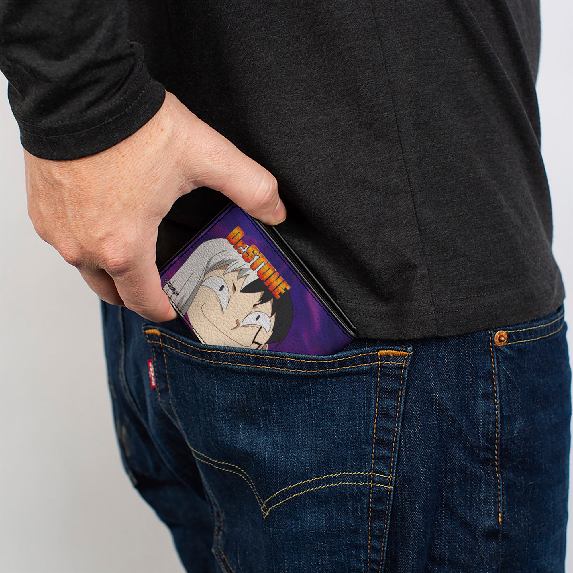 Bi-Fold Wallet - DR. STONE Gen and Senku Smiling Pose Purples Bi-Fold Wallets Dr. Stone