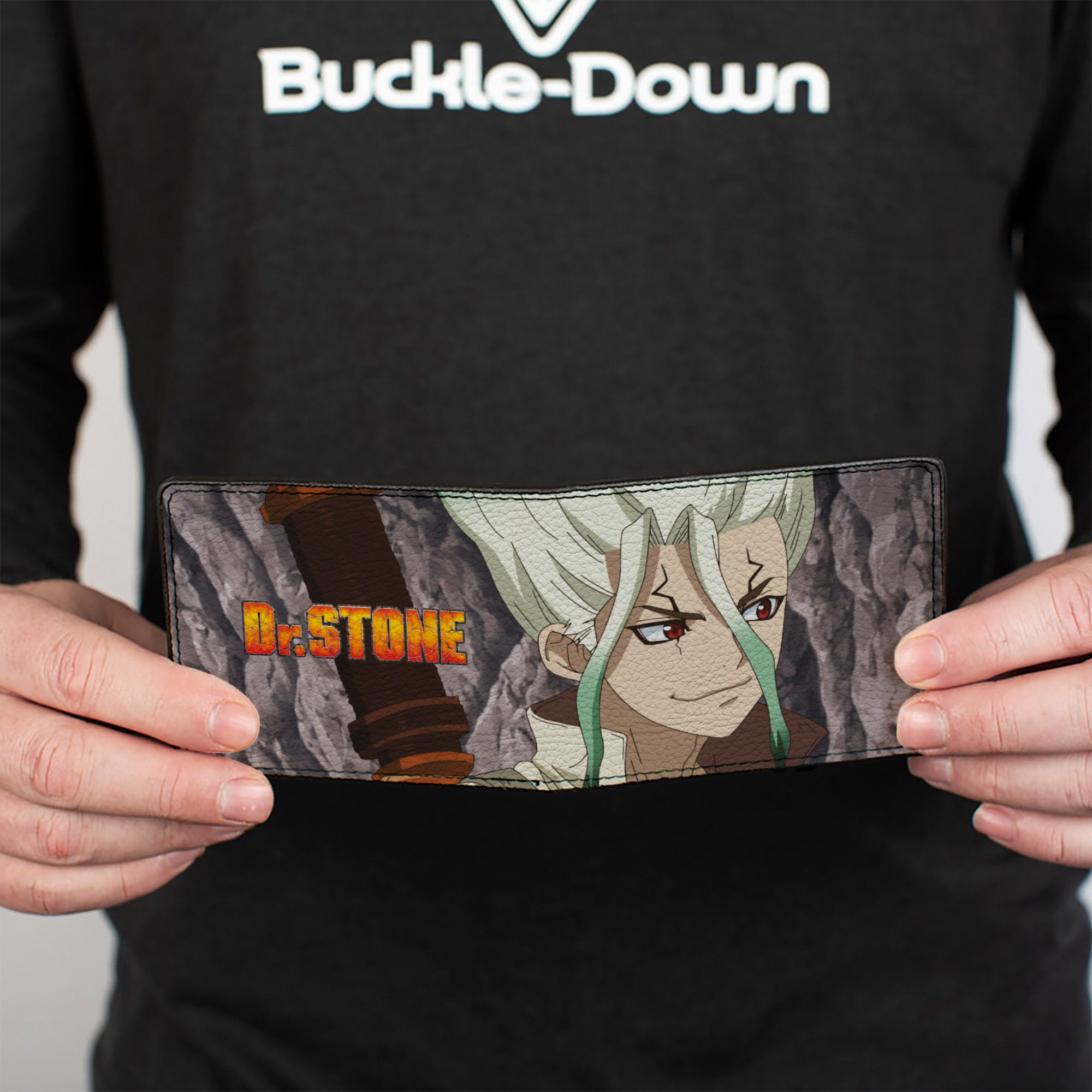 Bi-Fold Wallet - DR. STONE Senku Ishigami Sword Close-Up Pose and Title Logo Bi-Fold Wallets Dr. Stone
