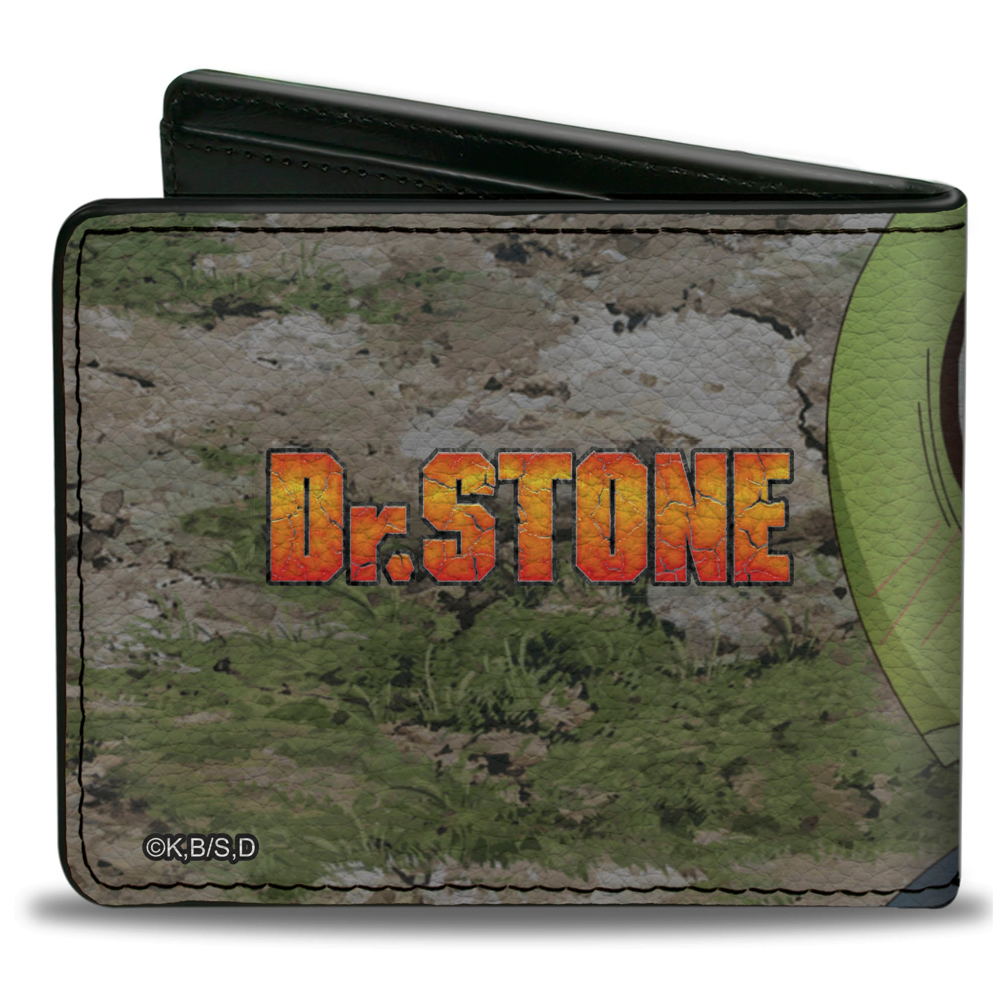 Bi-Fold Wallet - DR. STONE Suika Smiling Pose and Title Logo Bi-Fold Wallets Dr. Stone