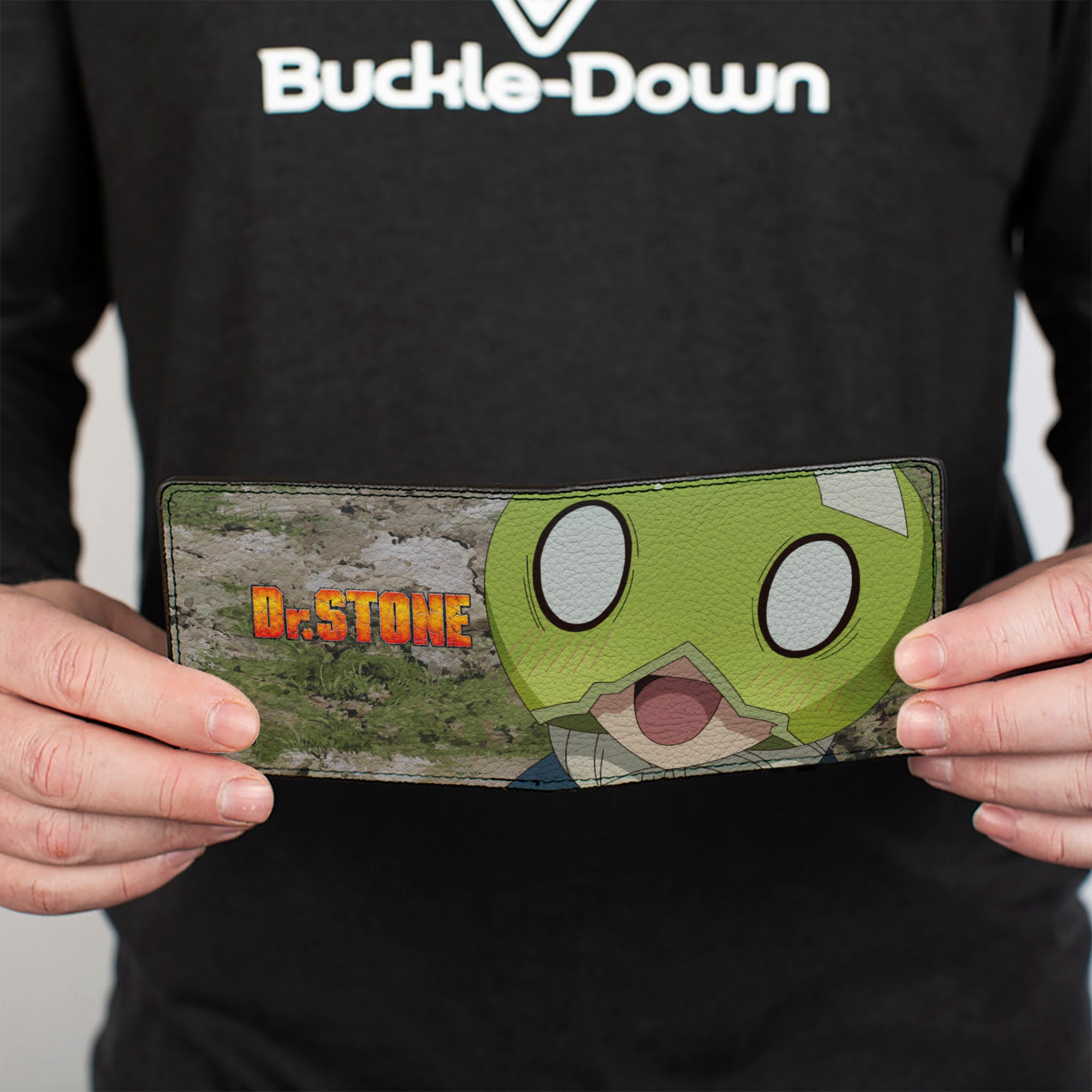 Bi-Fold Wallet - DR. STONE Suika Smiling Pose and Title Logo Bi-Fold Wallets Dr. Stone