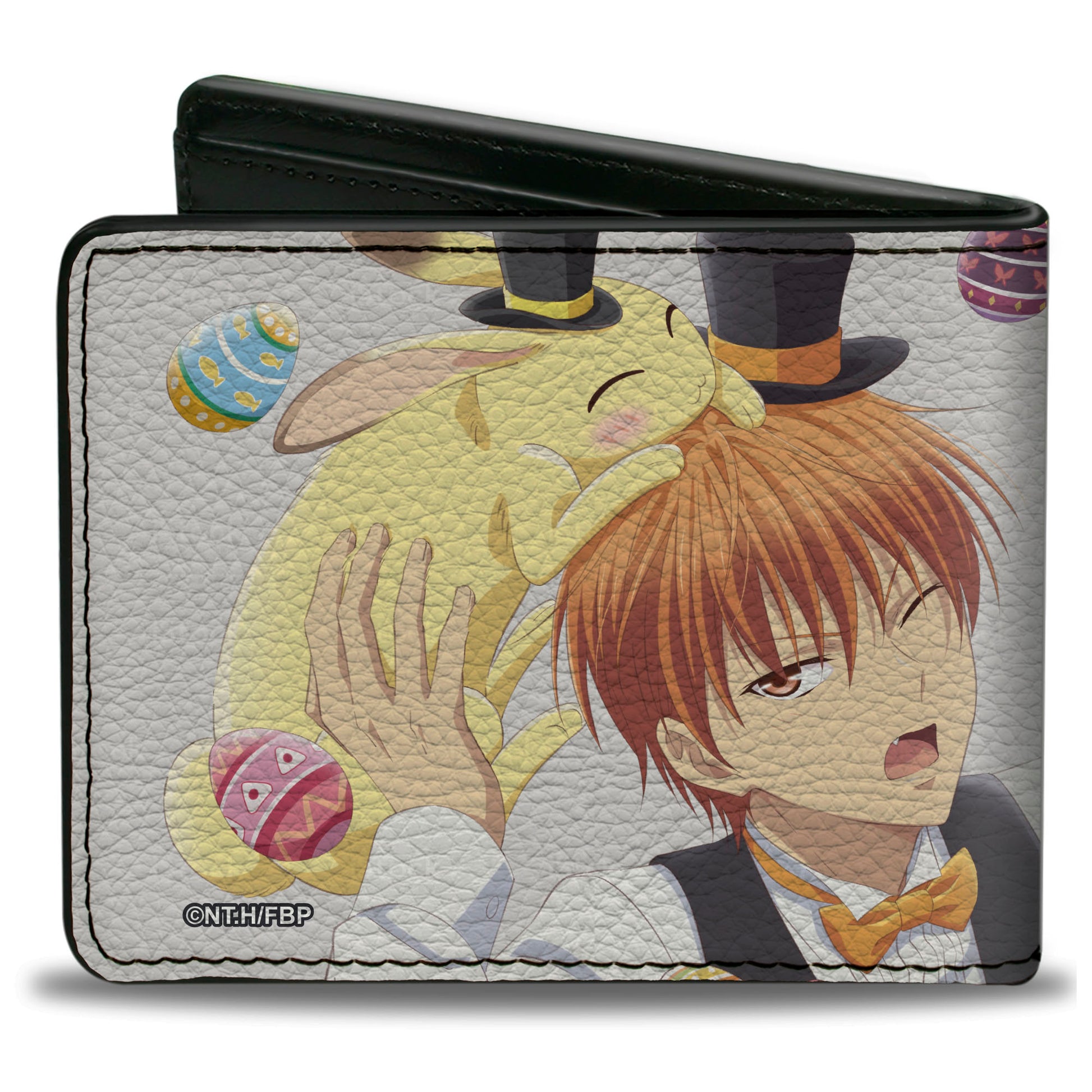 Bi-Fold Wallet - Fruits Basket Kyo and Yuki Easter Themed Animage Magazine Poster Pose Gray Bi-Fold Wallets Fruits Basket
